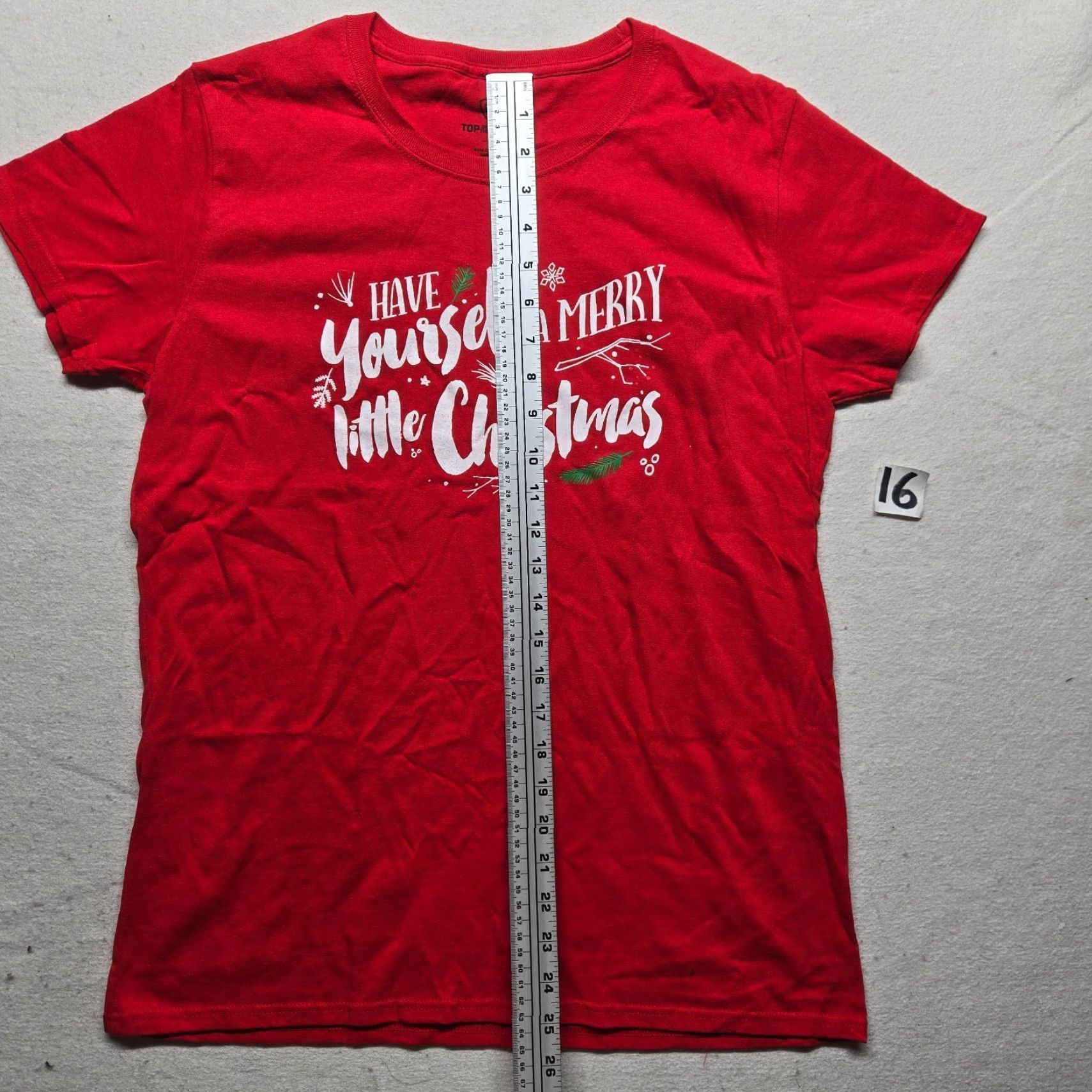Top Of The World VINTAGE Top of the World Christmas T-Shirt Women L Red Short Sleeve Basic Holiday Winter Size L / US 10 / IT 46 - 5 Thumbnail
