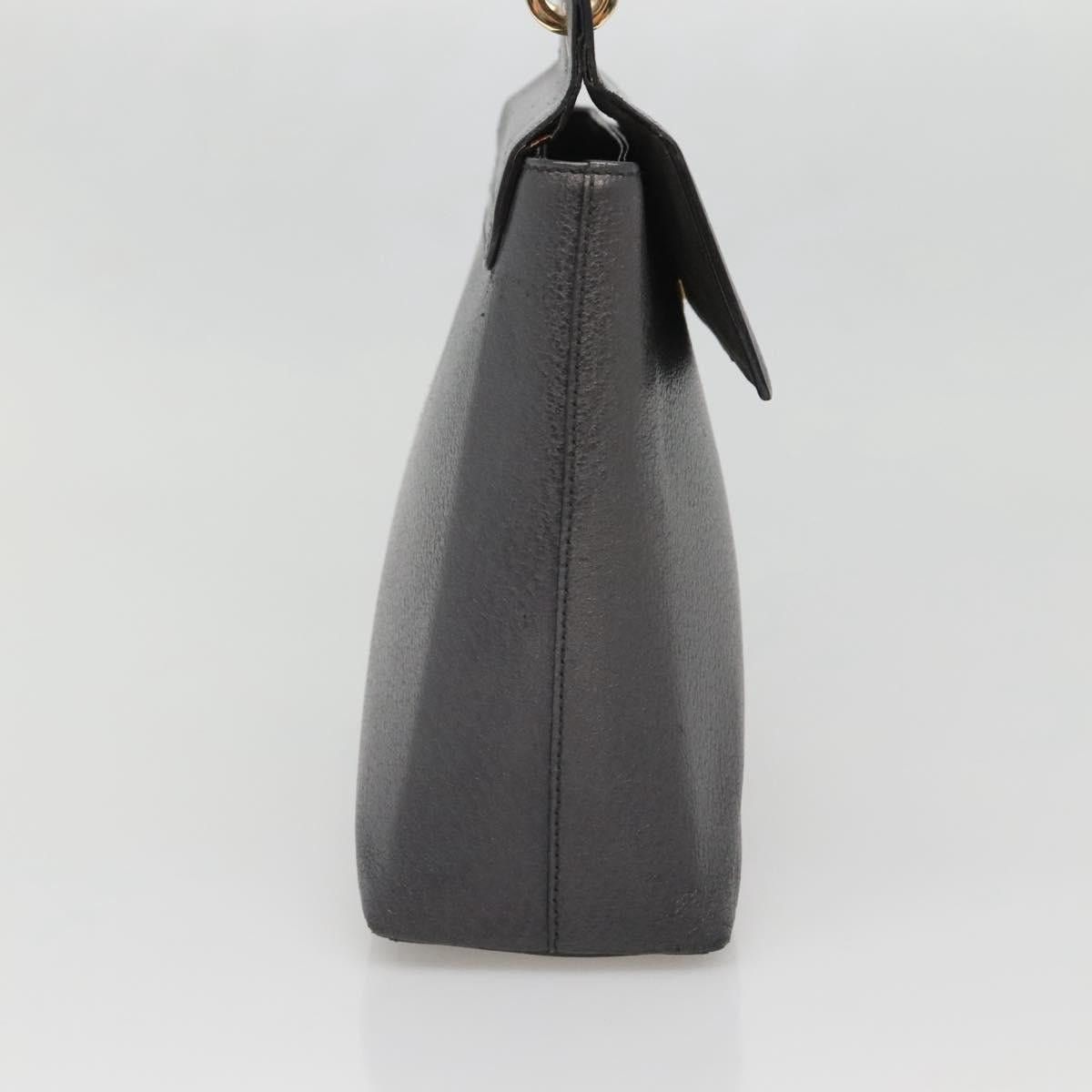 Gucci GUCCI Bamboo Hand Bag Leather Gold Charcoal Gray 001 3444 Size ONE SIZE - 4 Thumbnail