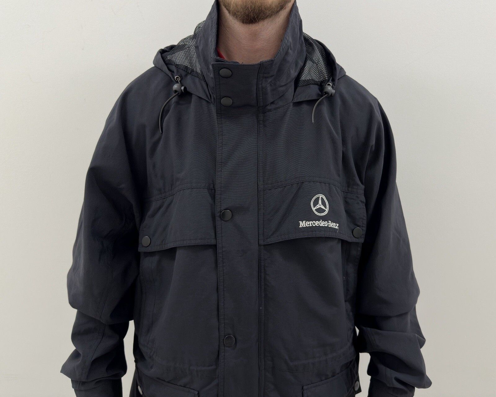 Vintage Vintage Mercedes Benz Nylon Jacket Embroidered Logo Size US XL / EU 56 / 4 - 2 Thumbnail