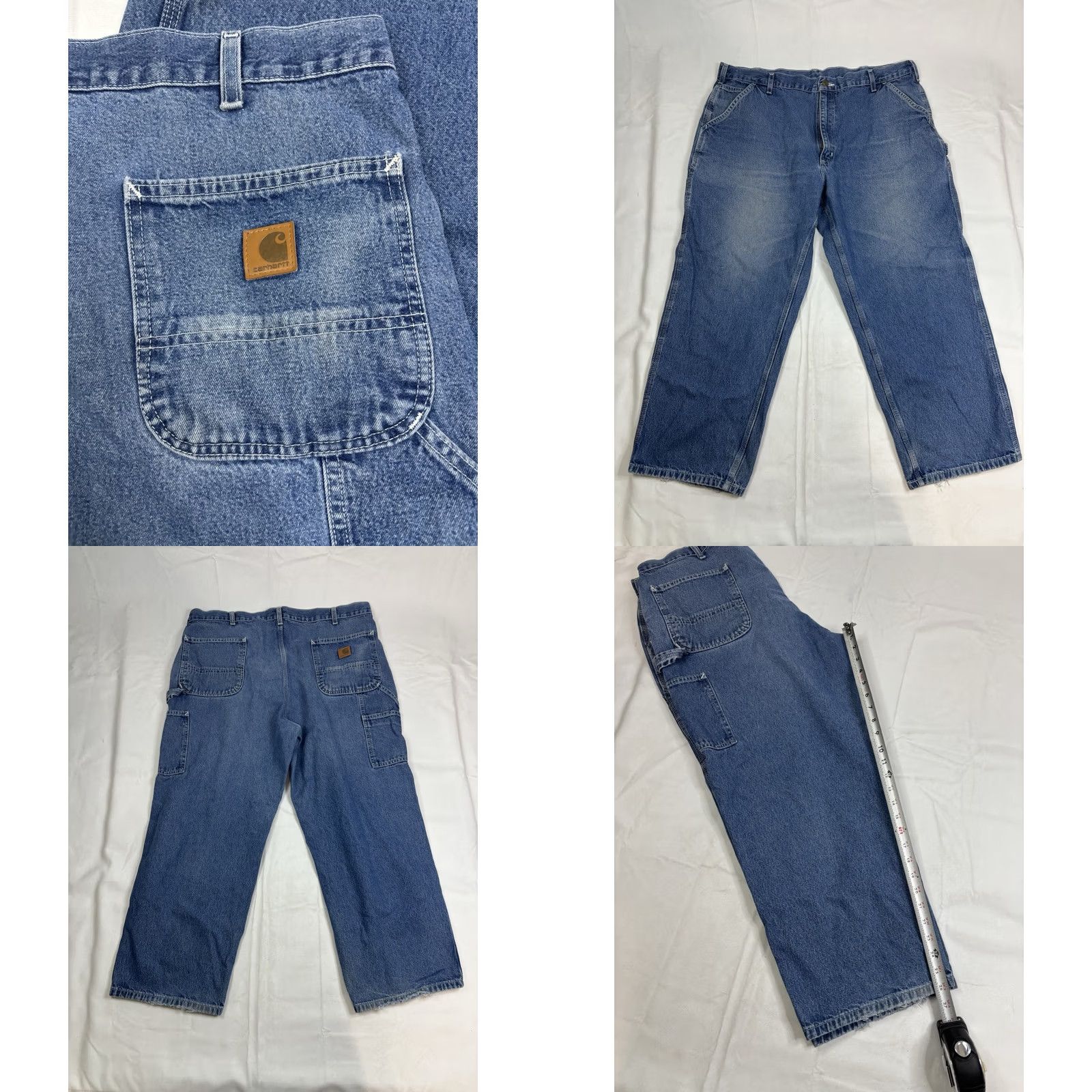 Carhartt Carhartt Jeans Loose Fit Carpenter 40x28 Blue Denim Utility Workwear Medium Wash Men Regular Jeans Denim Blue 40x28 Wide 5-Pocket USA Cowboy Vintage? Size US 40 / EU 56 - 8 Thumbnail