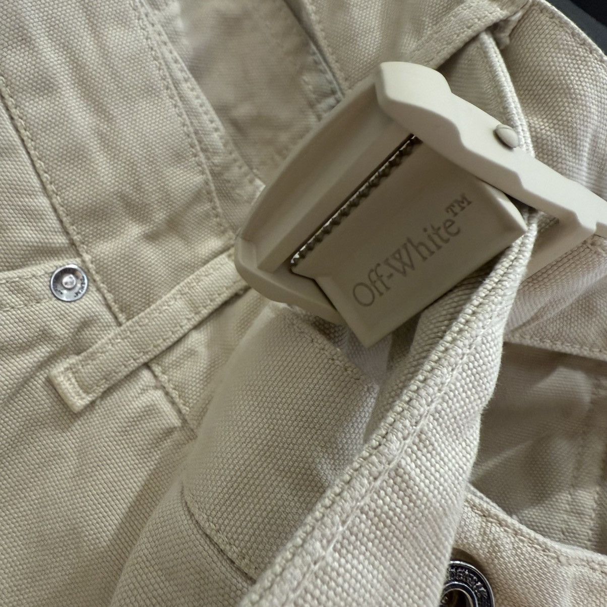 Off-White Off-White Wave Off Canvas Double Oversized Broek Beige Size US 32 / EU 48 - 5 Thumbnail