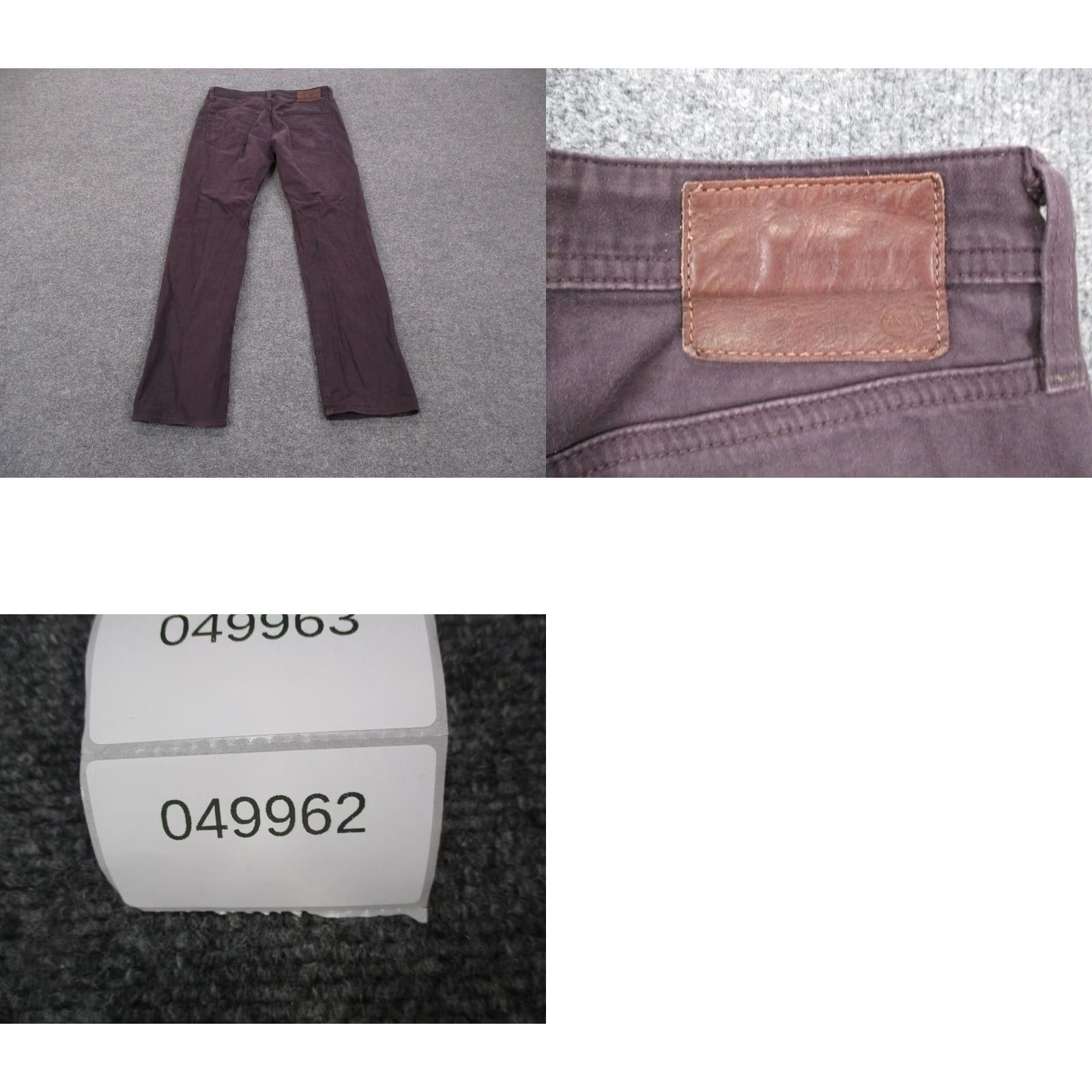 Vintage AG Adriano Goldschmied Jeans Mens 30 X 32 Purple Knit 5-Pocket Straight Vintage No Size US 30 / EU 46 - 9 Thumbnail