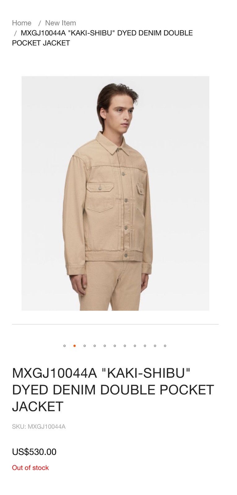 Momotaro Kakishibu Type 2 Dyed Denim Double Pocket Jacket