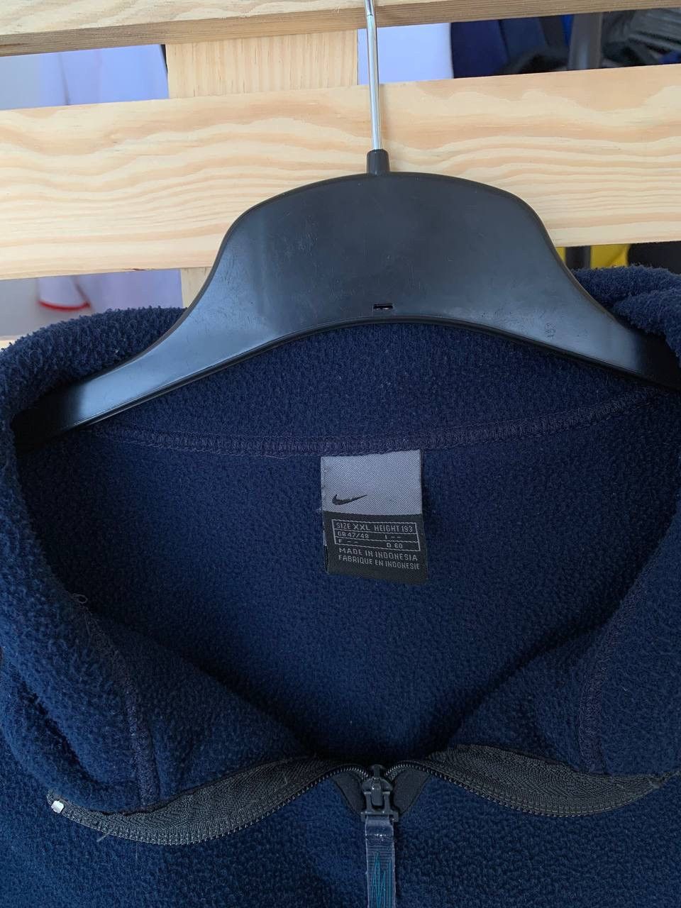 Nike × Vintage Vintage 90s Sweatshirt Half 1/4 Zip Nike Big Swoosh Drill Size US XL / EU 56 / 4 - 8 Thumbnail