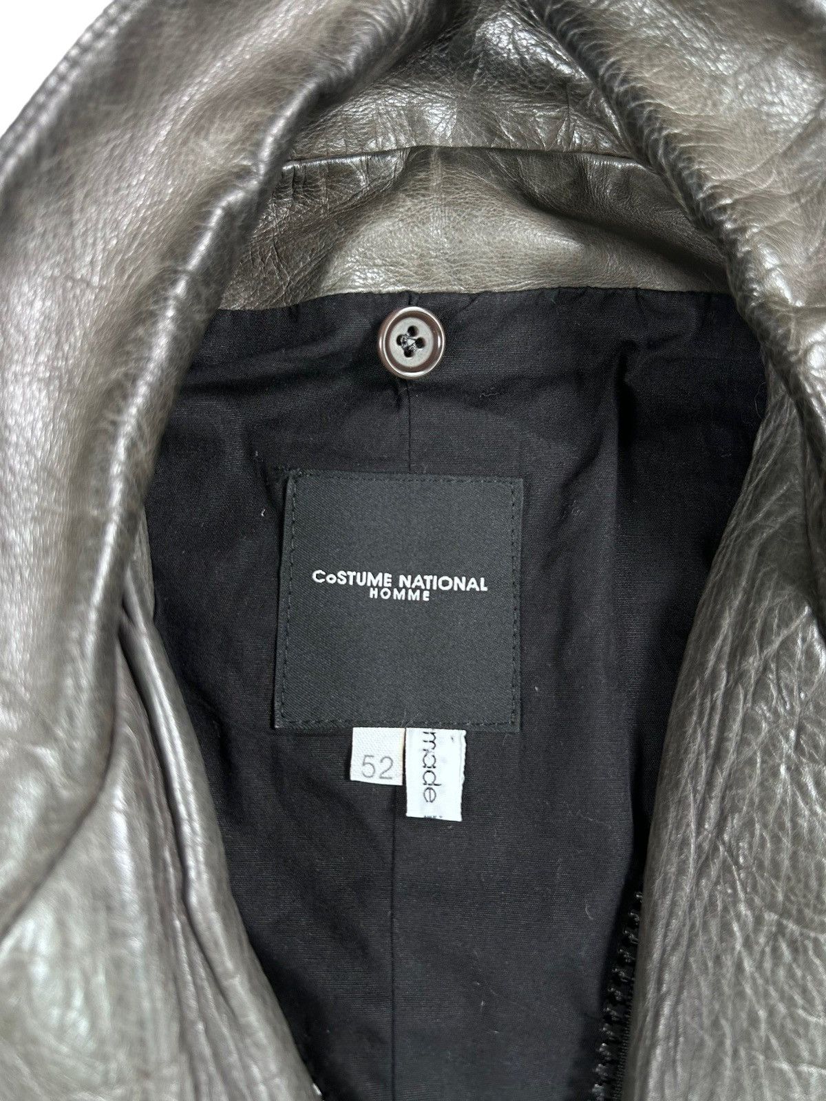 Costume National CoSTUME NATIONAL 2-Way Polished Lamb Leather Blouson (L) Size US L / EU 52-54 / 3 - 8 Thumbnail