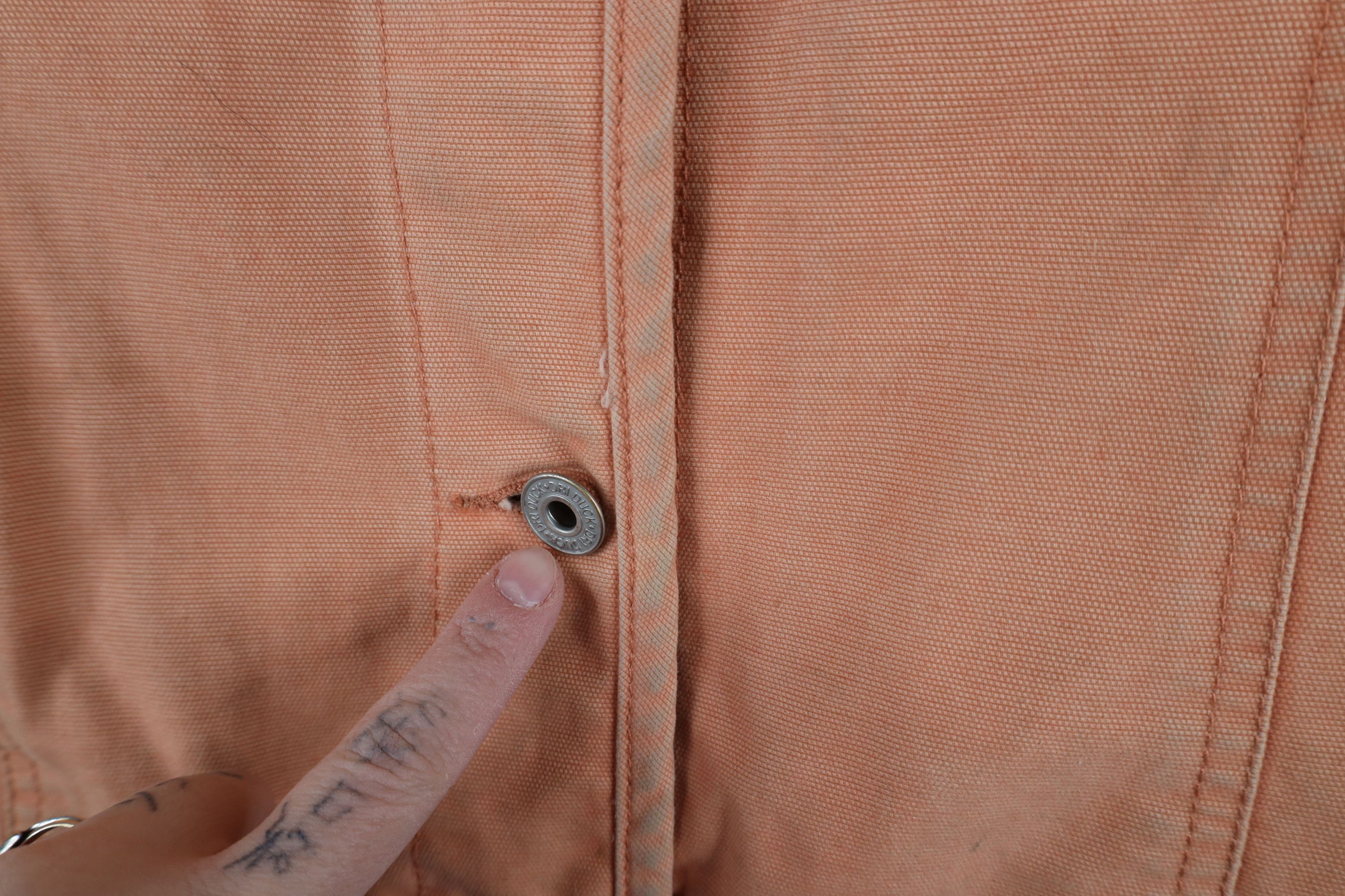 Vintage Vintage Y2K Streetwear Canvas Trucker Jacket Coral Pink Size L / US 10 / IT 46 - 6 Thumbnail