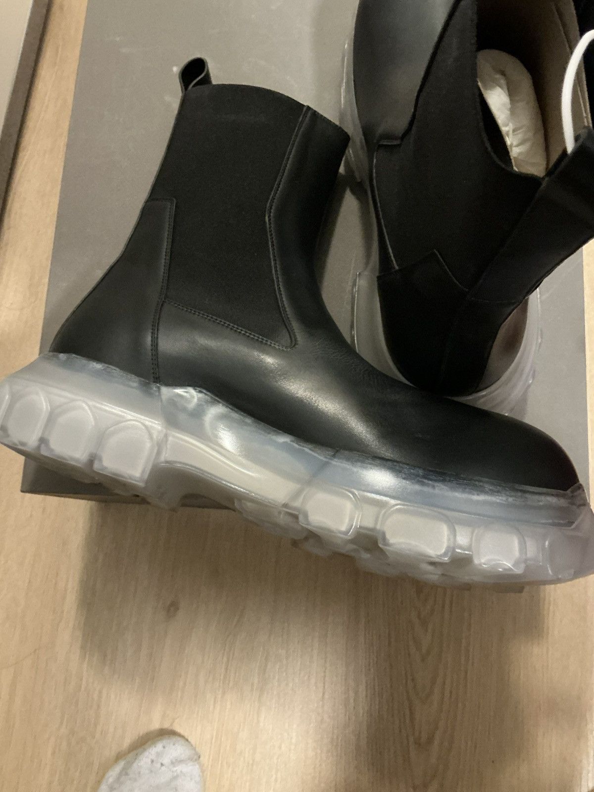 Rick Owens Black Beatle Bozo Tractor Boots Size US 12 / EU 45 - 5 Thumbnail