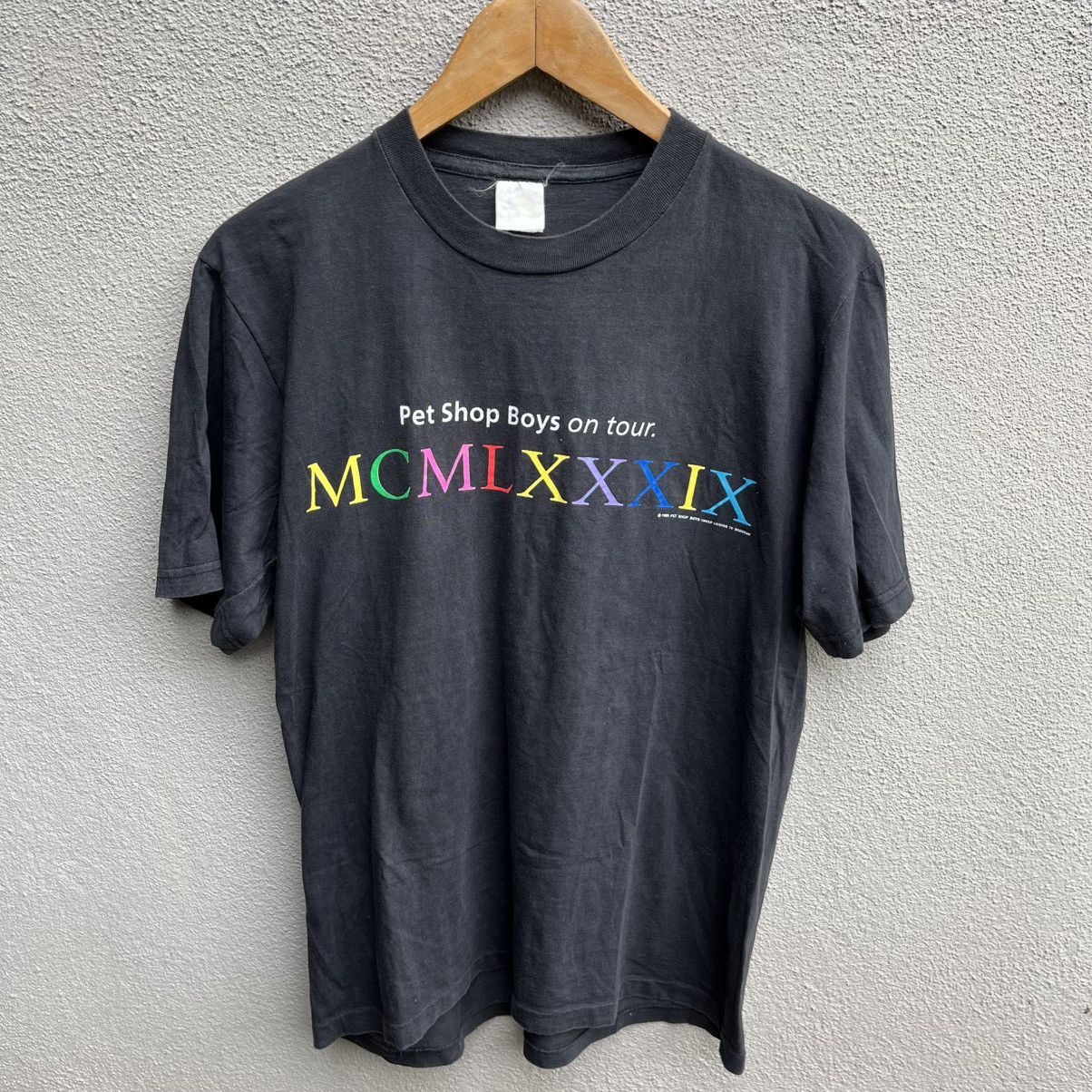 Band Tees Vintage 80s PET SHOP BOYS band tee electronic synth pop Size US M / EU 48-50 / 2 - 2 Thumbnail