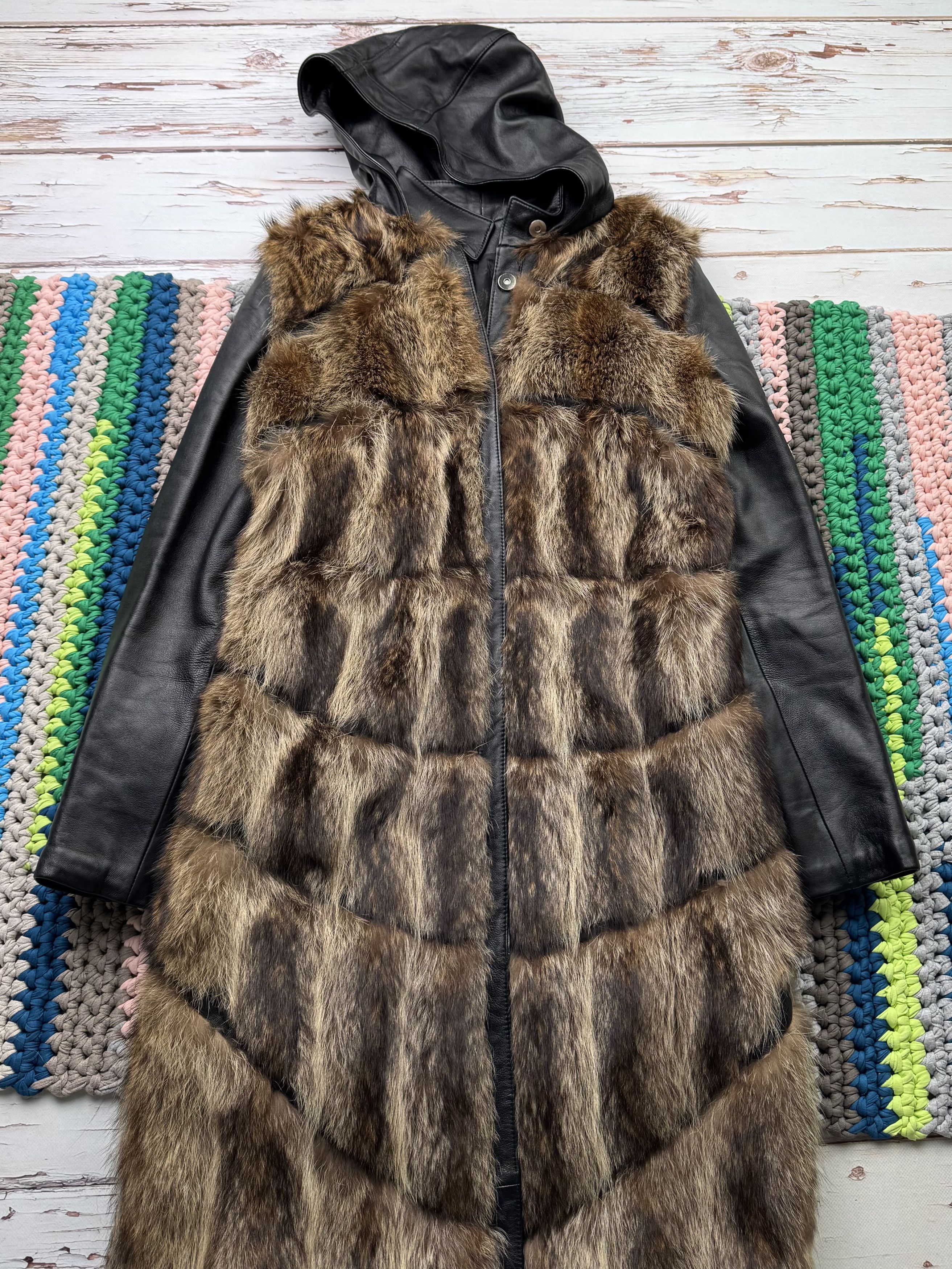 Japanese Brand Vintage Real Fur/Leather Coat (D15) Size M / US 6-8 / IT 42-44 - 2 Thumbnail