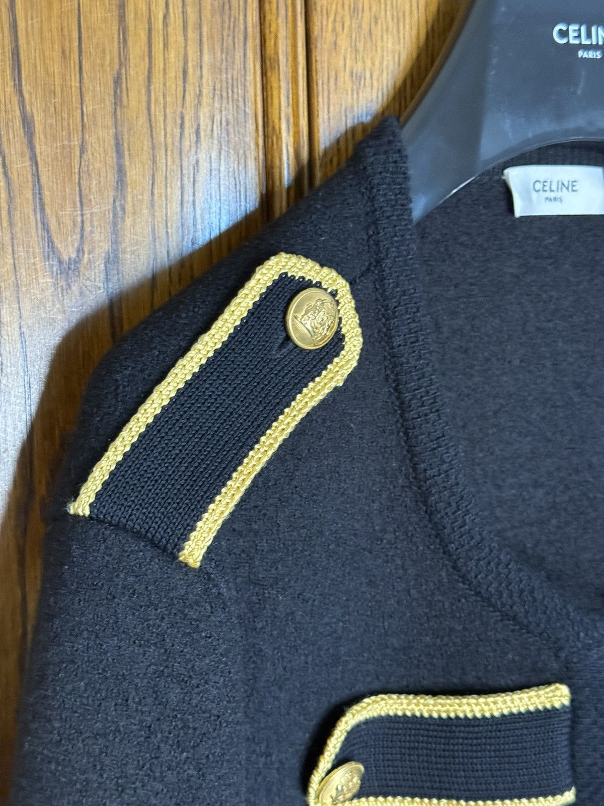 Celine $4k 🤑 Celine military jacket cardigan officer Hedi Slimane Size US S / EU 44-46 / 1 - 12 Thumbnail