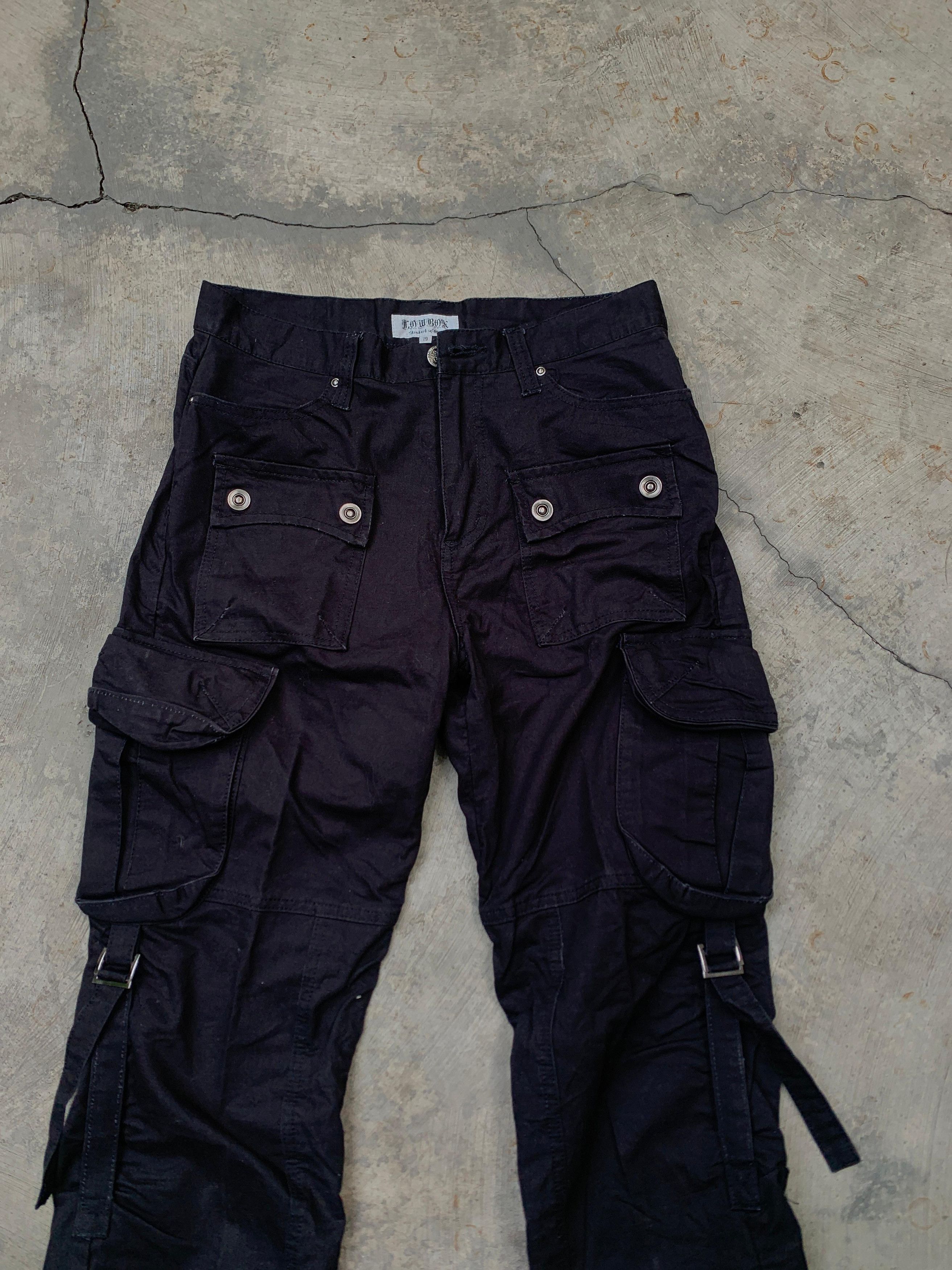 If Six Was Nine × LOWBOX Lowbox Avant Garde Bondage Multipocket Cargo Pants Japan Size US 32 / EU 48 - 2 Thumbnail