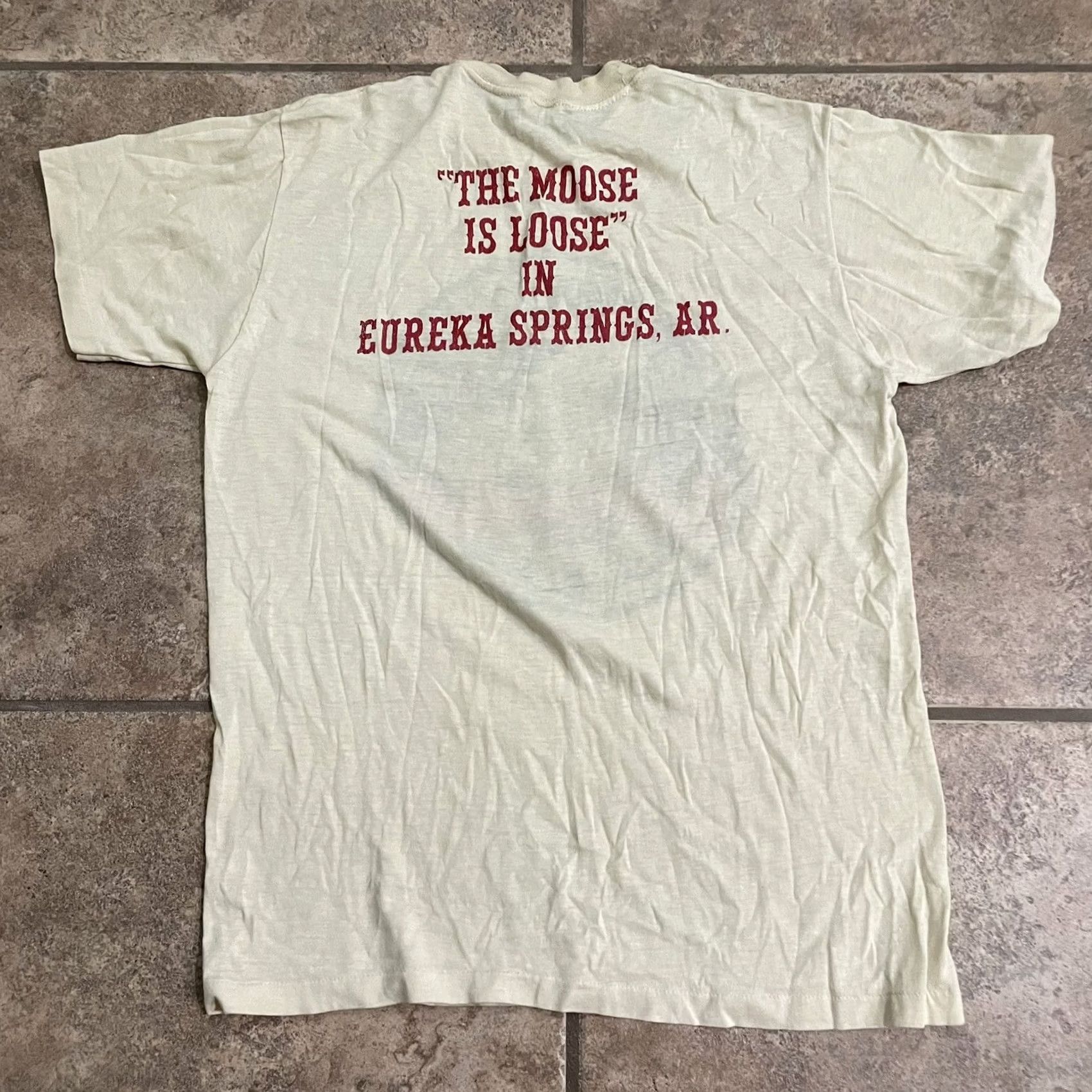 Vintage VINTAGE Sport-T T-Shirt Mens L Yellow MooseHead Beer Stitch Graphic Tee Size US L / EU 52-54 / 3 - 5 Thumbnail