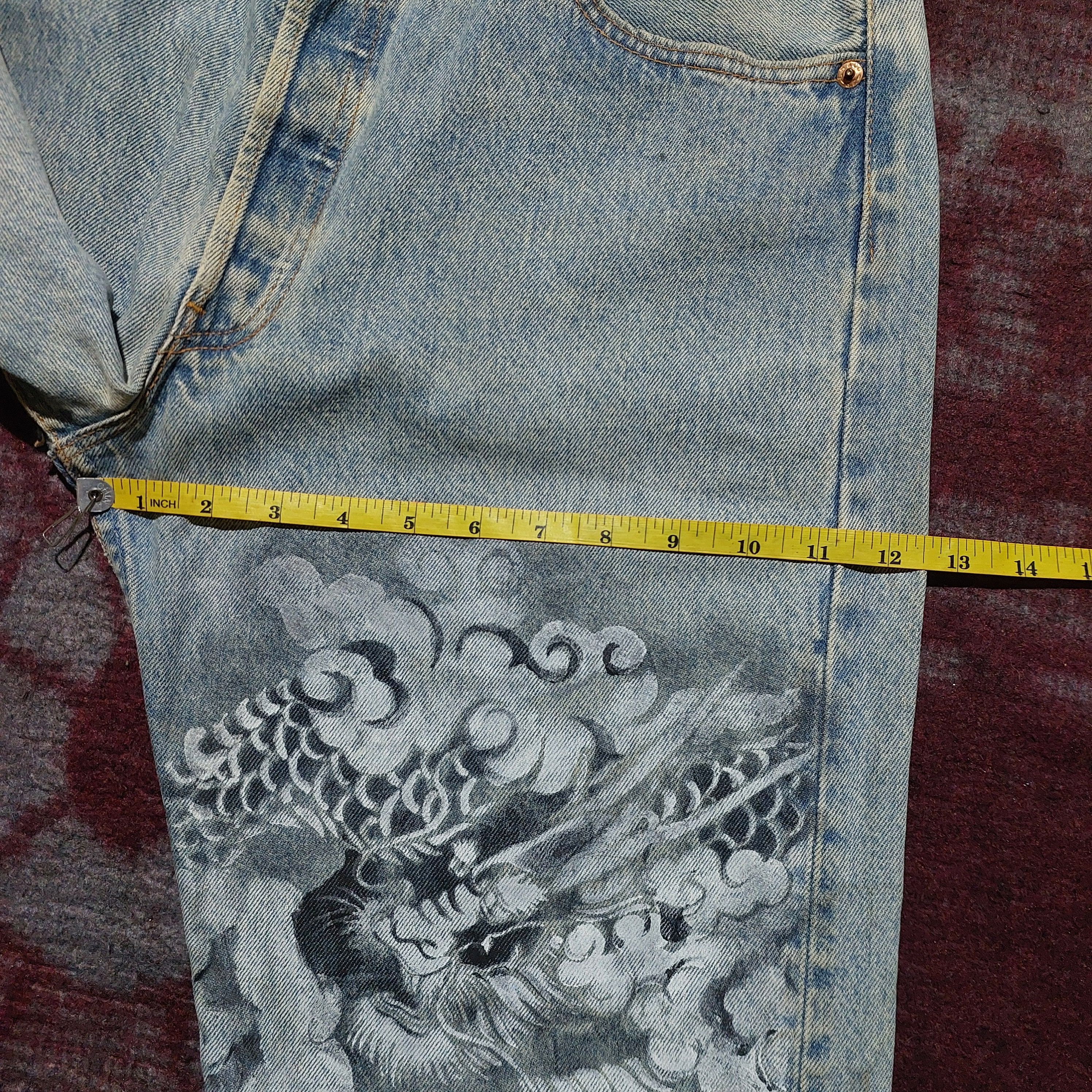 Levi's Vintage 501 Levi's custom tiger art japan sakura denim Size US 34 / EU 50 - 16 Thumbnail