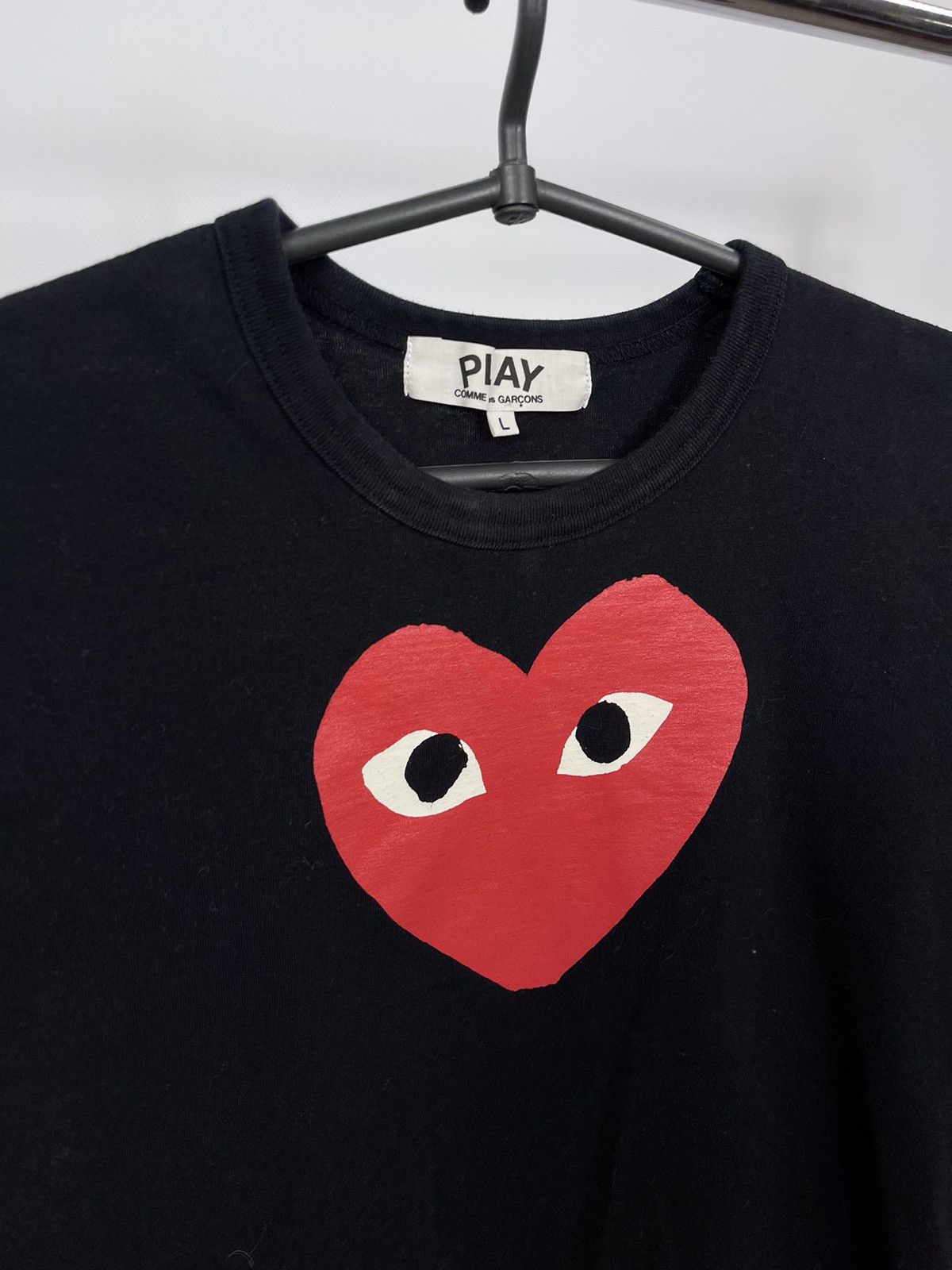 Comme des Garcons Comme Des Garcons PLAY Black Big Logo T-Shirt Size L Women’s Size L / US 10 / IT 46 - 3 Thumbnail