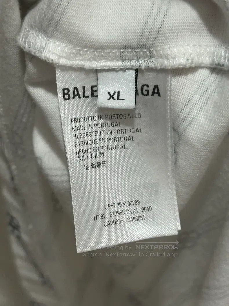 Balenciaga Balenciaga White Full Print Short Sleeve Size US XL / EU 56 / 4 - 4 Thumbnail