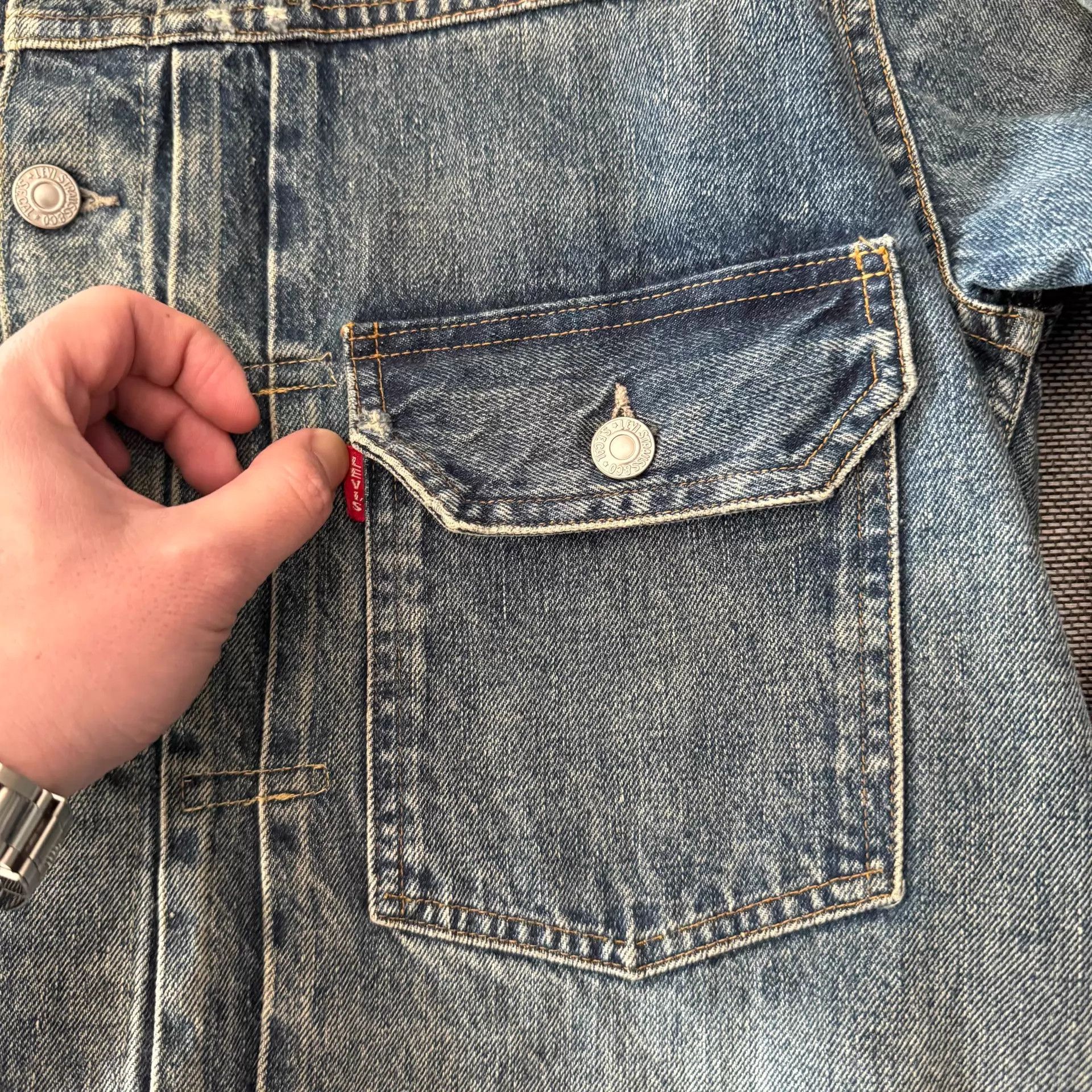 Levi's Levi's LVC Type2 507xx Denim Jacket Washed Distressed M Size US M / EU 48-50 / 2 - 6 Thumbnail
