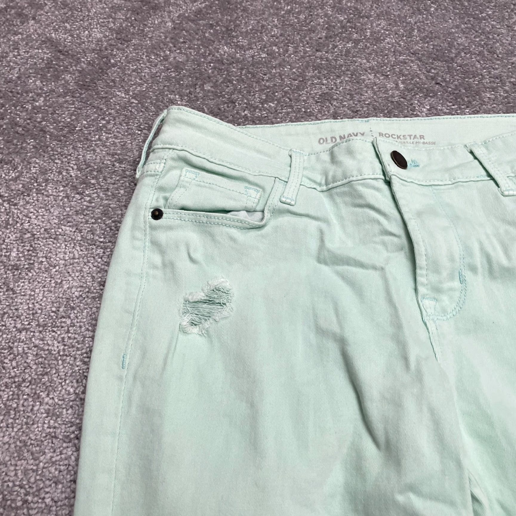 Old Navy **VINTAGE Old Navy Women's Green Mid-Rise Skinny Jeans 6 Regular Fit** User: **Old Navy Women's Green Mid-Rise Skinny Jeans Size 6 Regular Fit** Size 28" / US 6 / IT 42 - 5 Thumbnail