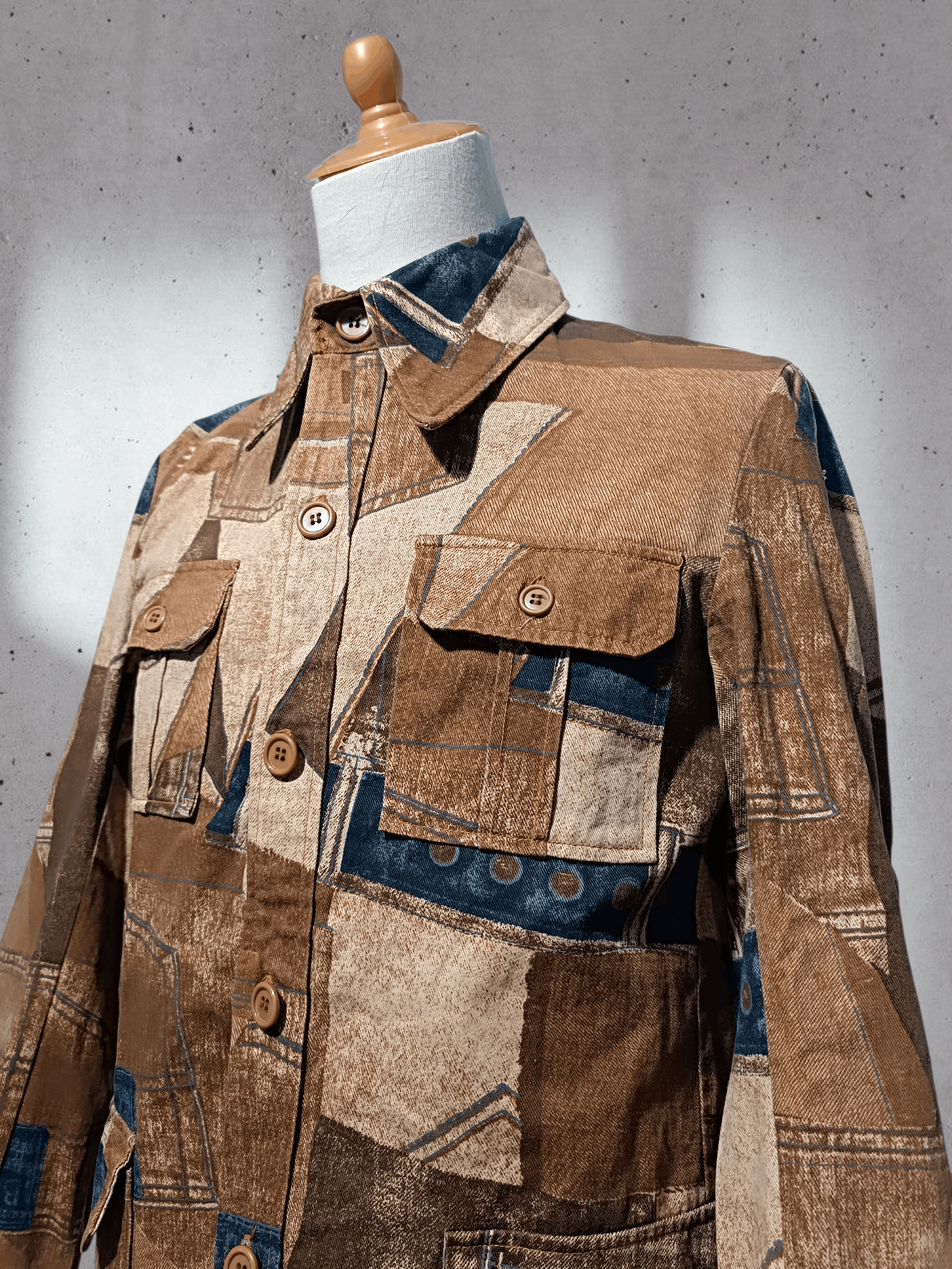 Japanese Brand Vintage Jacket Fake Print Denim Size US M / EU 48-50 / 2 - 2 Thumbnail