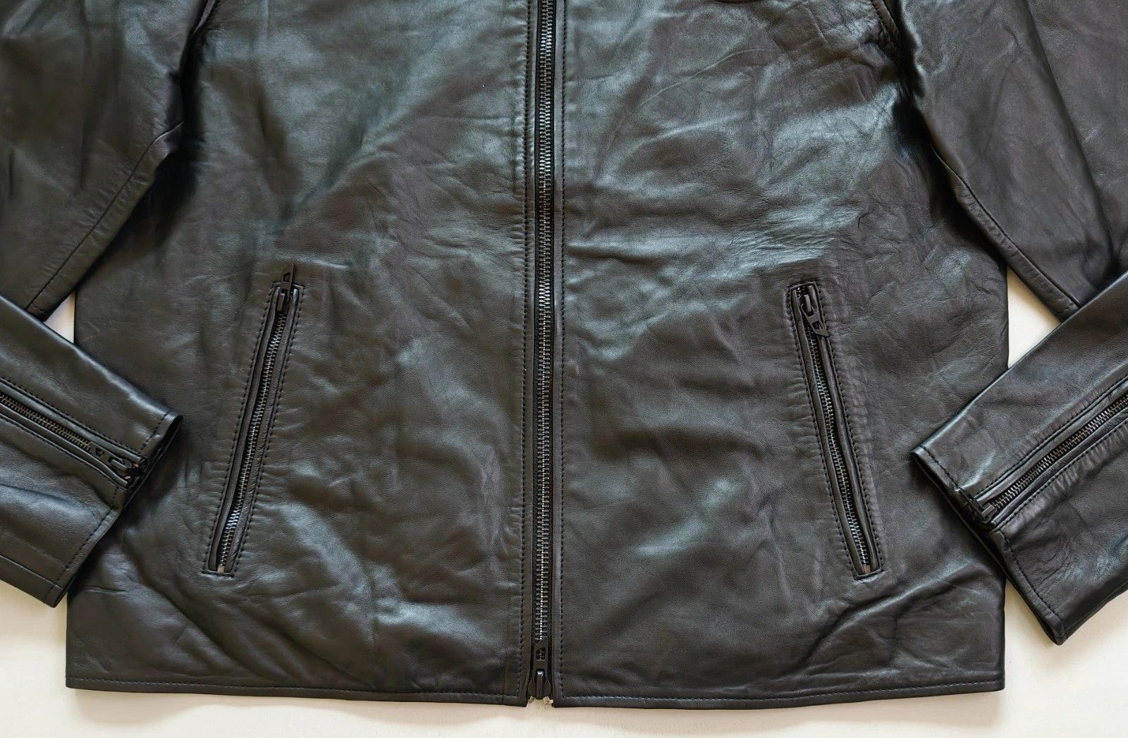 Diesel Diesel logo-embossed leather jacket FTP 5087 Size US L / EU 52-54 / 3 - 4 Thumbnail