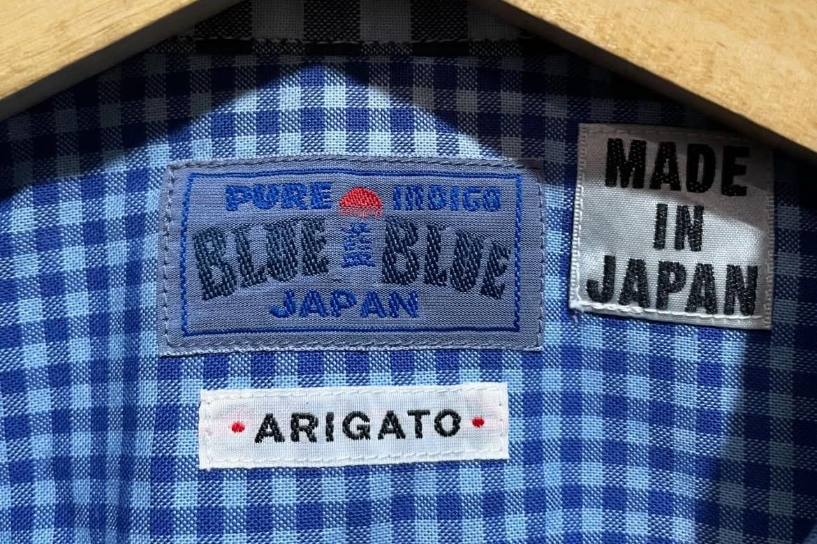Blue Blue Japan 2000s Blue Blue Japan Shawl Collar Patchwork Checker Shirt Size US M / EU 48-50 / 2 - 5 Thumbnail