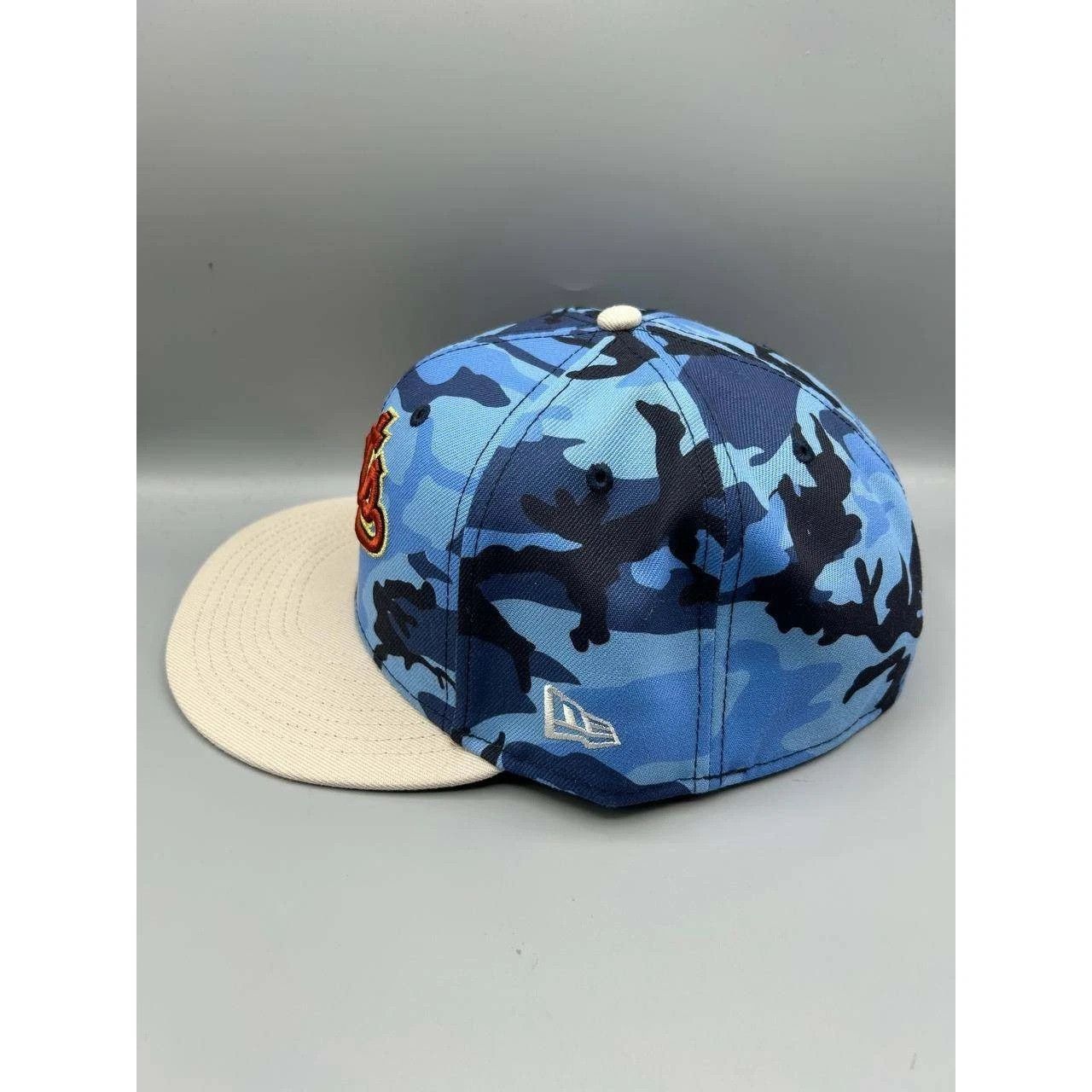 New Era New York Mets Hat Men 7 3/4 Blue Camo MLB Fitted Cap Size ONE SIZE - 8 Thumbnail