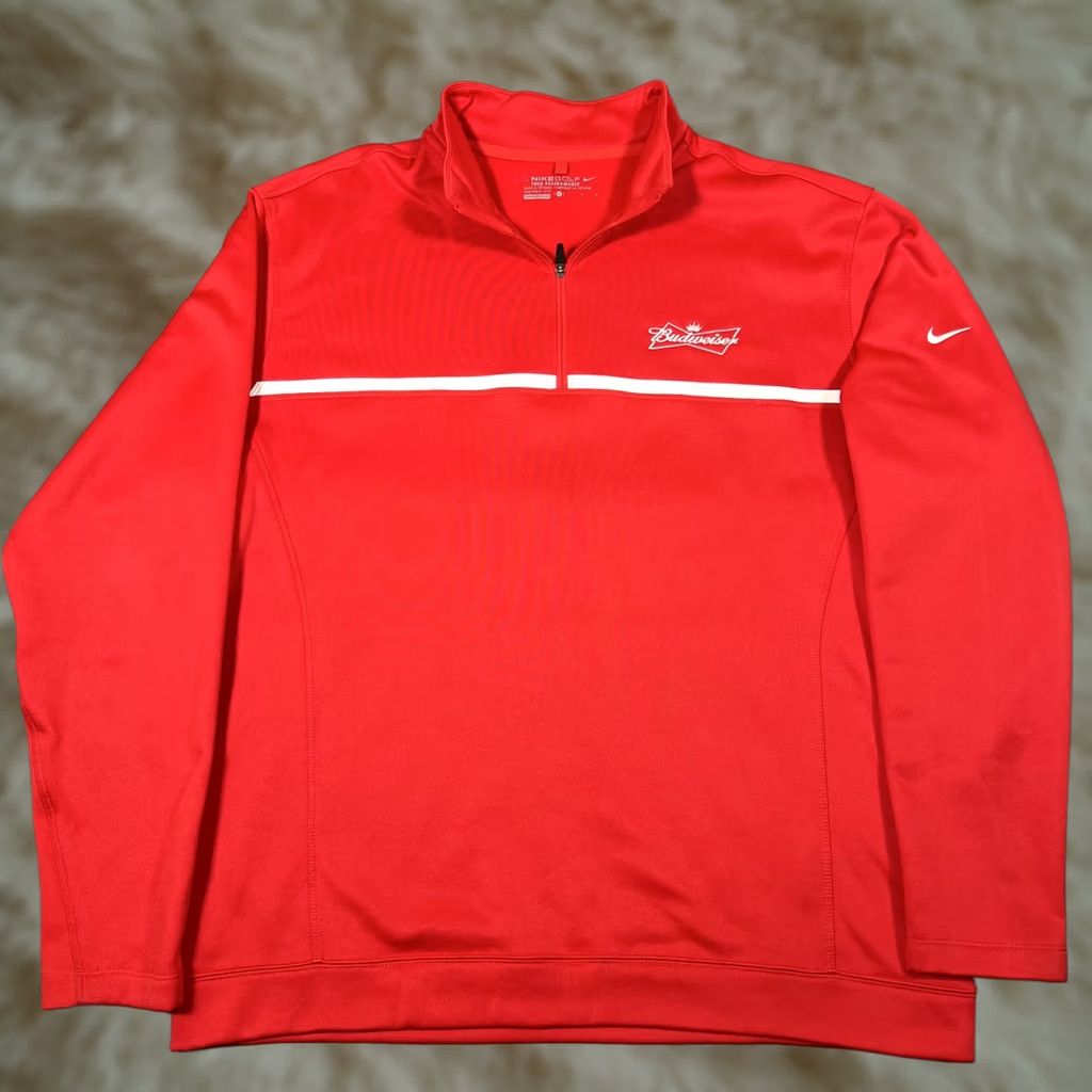Nike Nike Golf Therma-FIT 1/4 Zip Pullover Jacket Men L Red Budweiser Logo Size US L / EU 52-54 / 3 - 1 Thumbnail