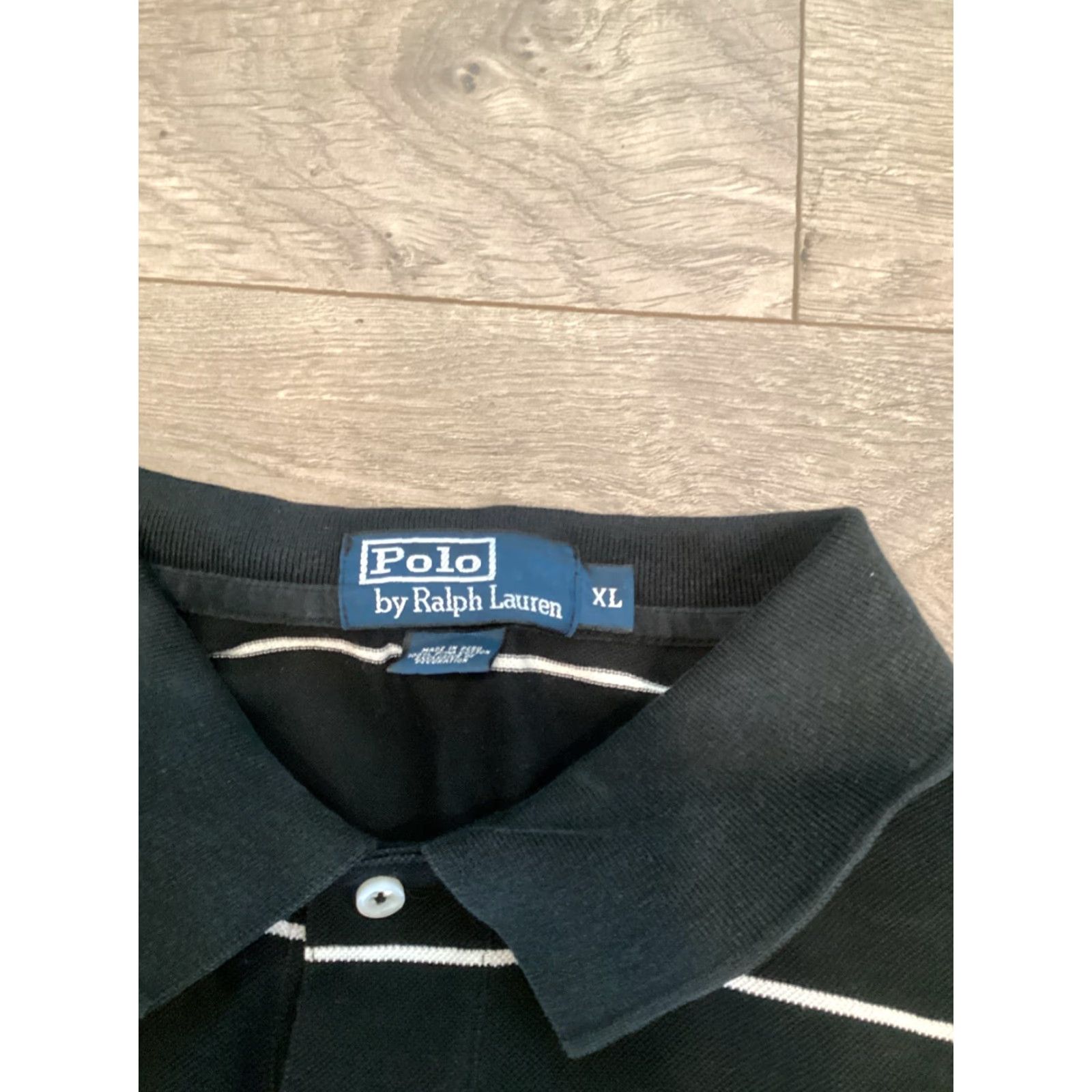 Ralph Lauren VINTAGE Ralph Lauren Striped Polo Shirt XL Black 90s Casual Mens Size US XL / EU 56 / 4 - 3 Thumbnail