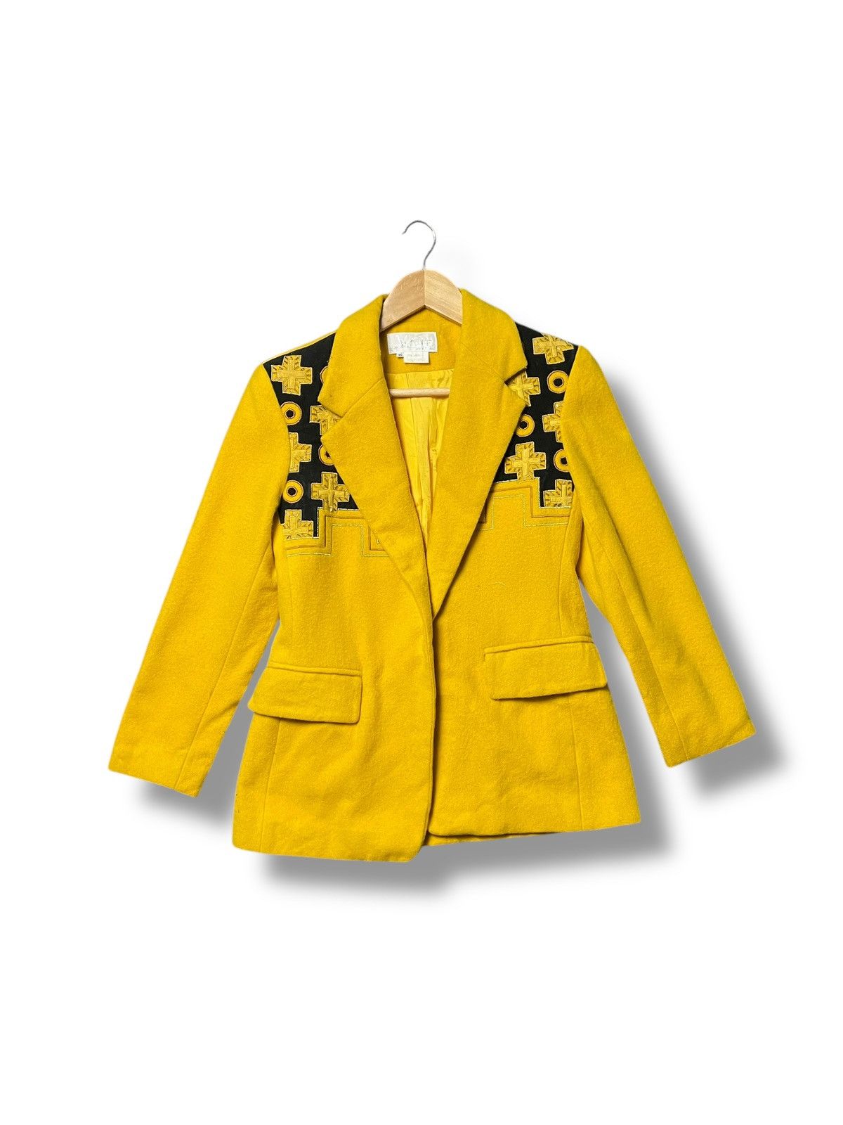 Designer × Vintage Vezace Wool + Viscose Outerwear Blazer (45) Size US XS / EU 42 / 0 - 1 Thumbnail