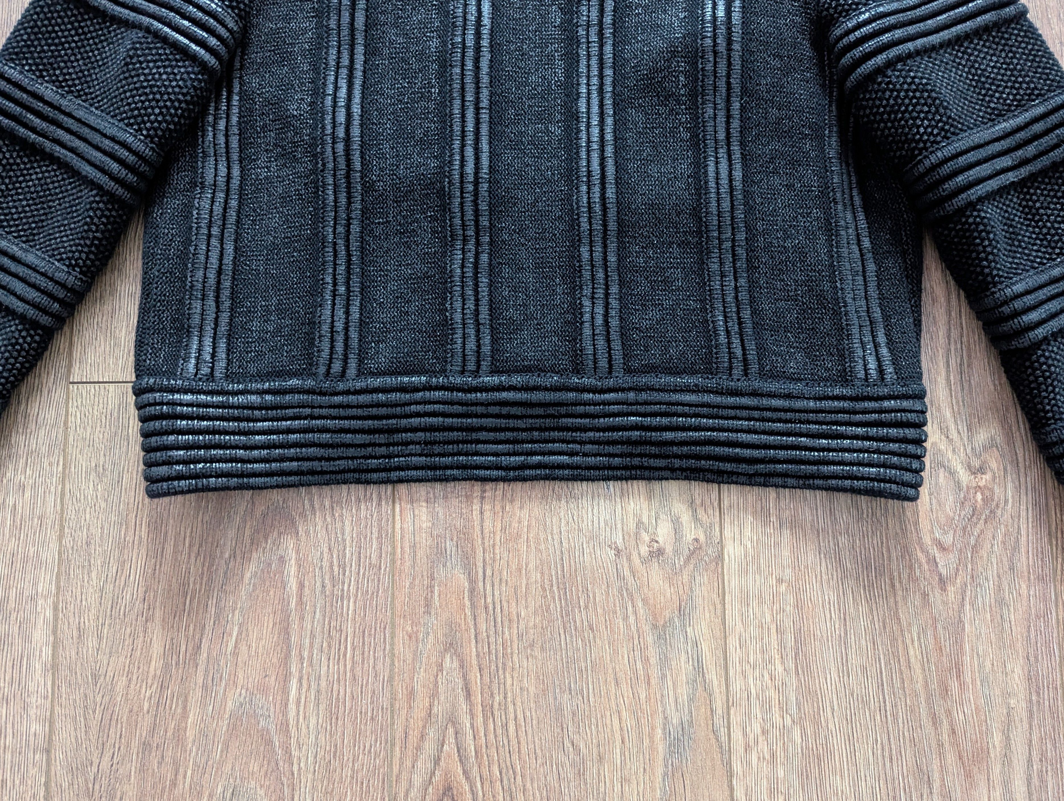 Isabel Marant ISABEL MARANT Black Textured Coated Cotton Knit Cardigan Size M / US 6-8 / IT 42-44 - 15 Thumbnail