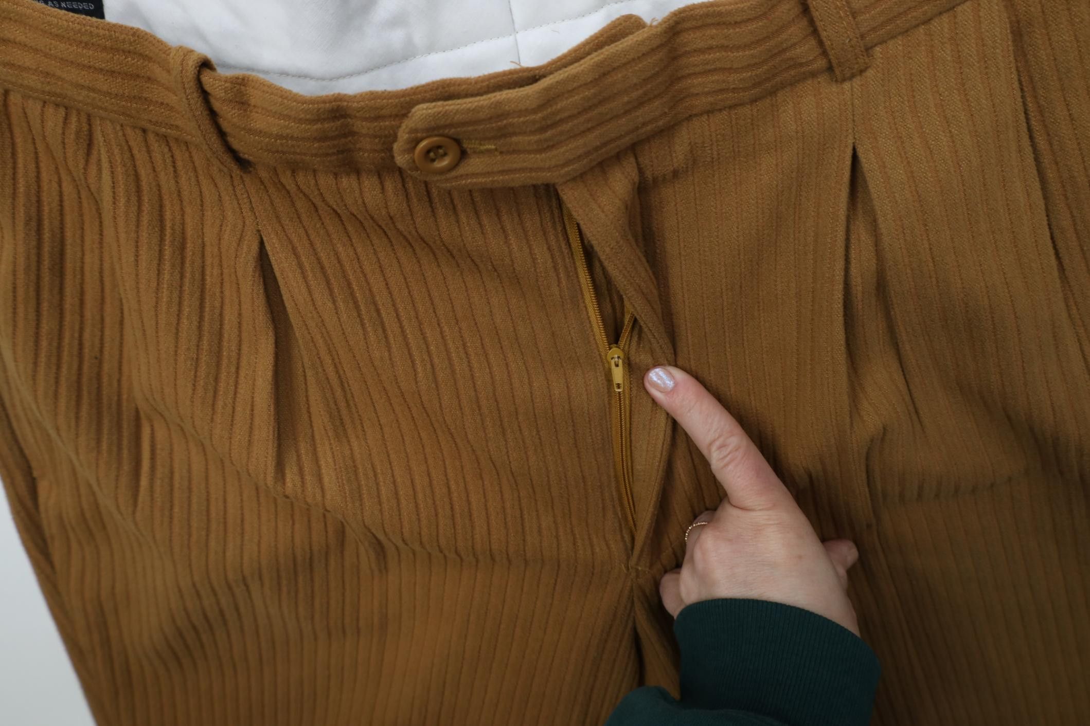 Vintage Vintage 90s Streetwear Wide Leg Corduroy Chino Pants Wheat Size US 36 / EU 52 - 7 Thumbnail