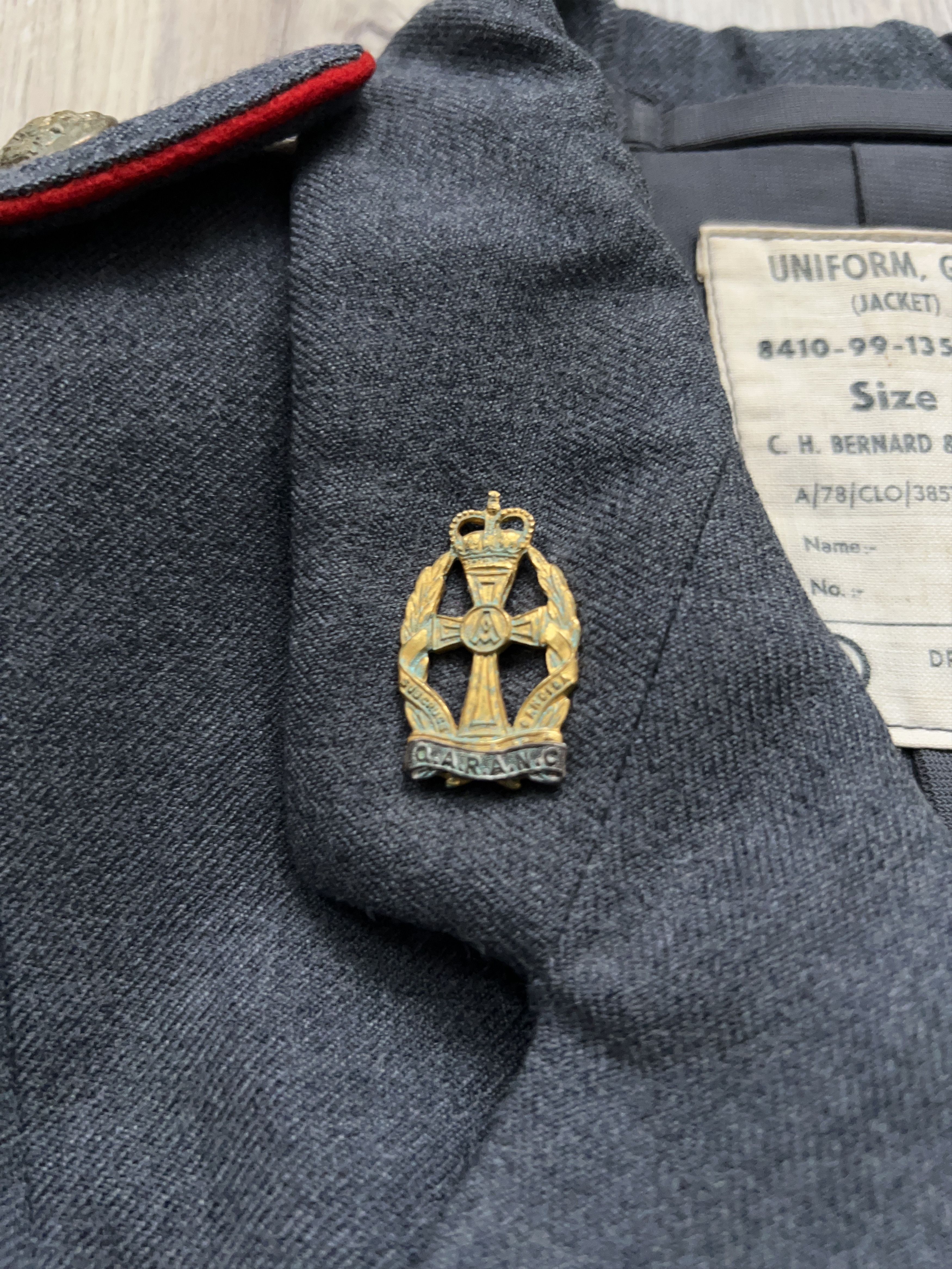 Vintage QARANC Royal Nursing Corps Uniform Jacket C.H. Bernard Sons Size ONE SIZE - 3 Thumbnail