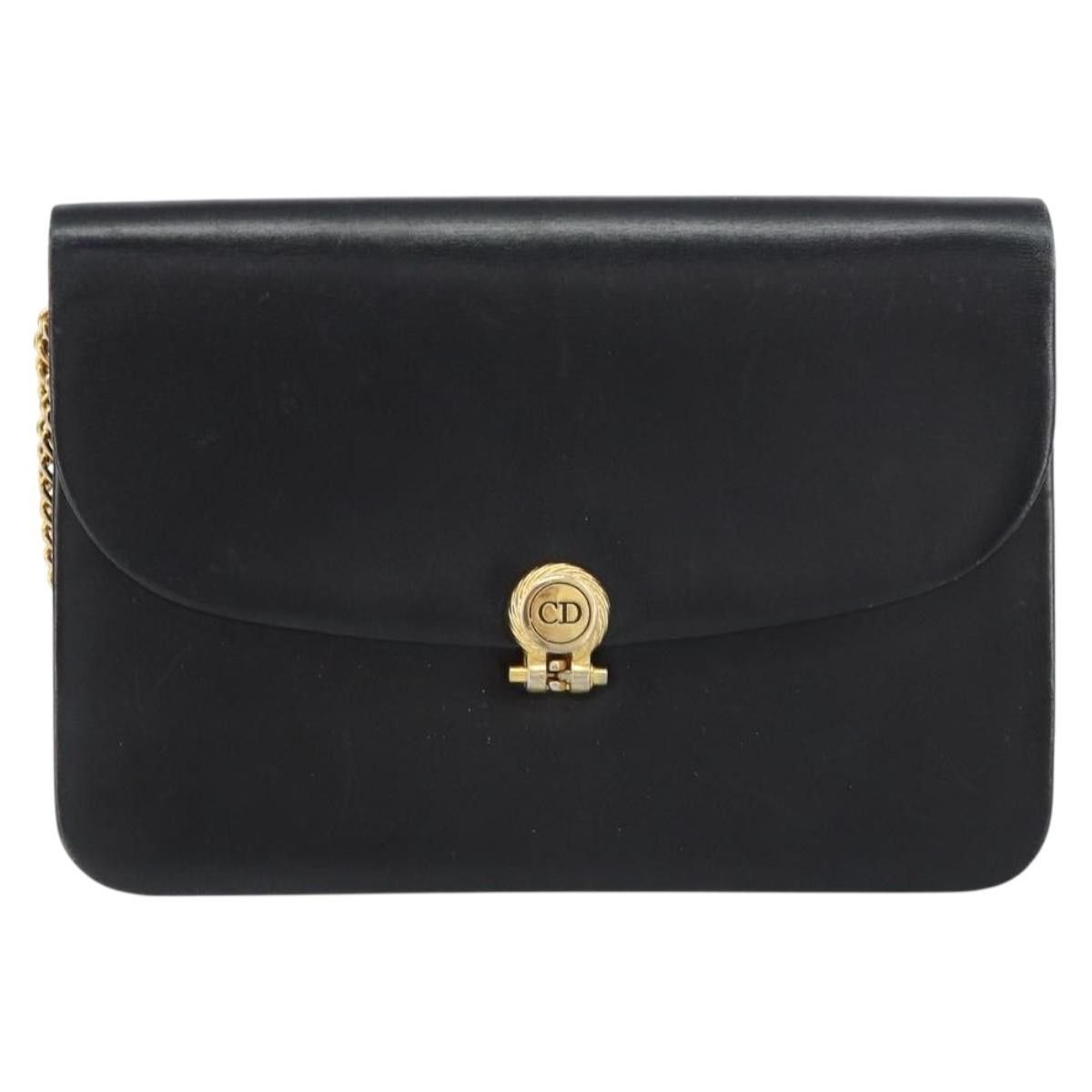 Dior Christian Dior Vintage Chain Flap Shoulder Bag Leather Size ONE SIZE - 1 Thumbnail