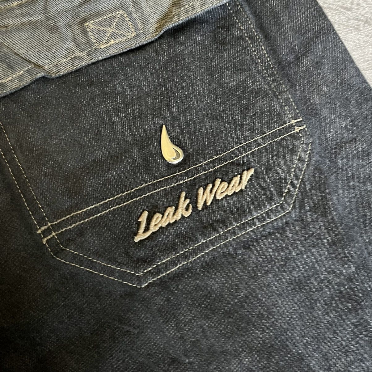 Vintage Vintage 2000s Y2K Leak Wear Baggy Skater Denim Jeans 34x32 Size US 34 / EU 50 - 4 Thumbnail