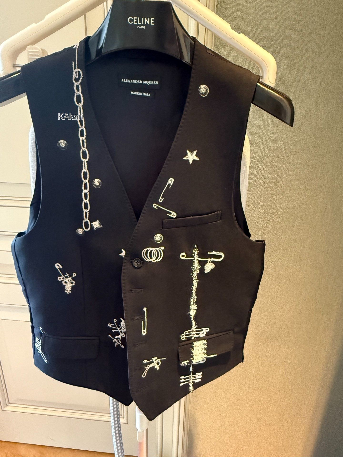 Alexander McQueen Alexander McQueen Black Chain Pin Suit Vest Size US S / EU 44-46 / 1 - 2 Thumbnail