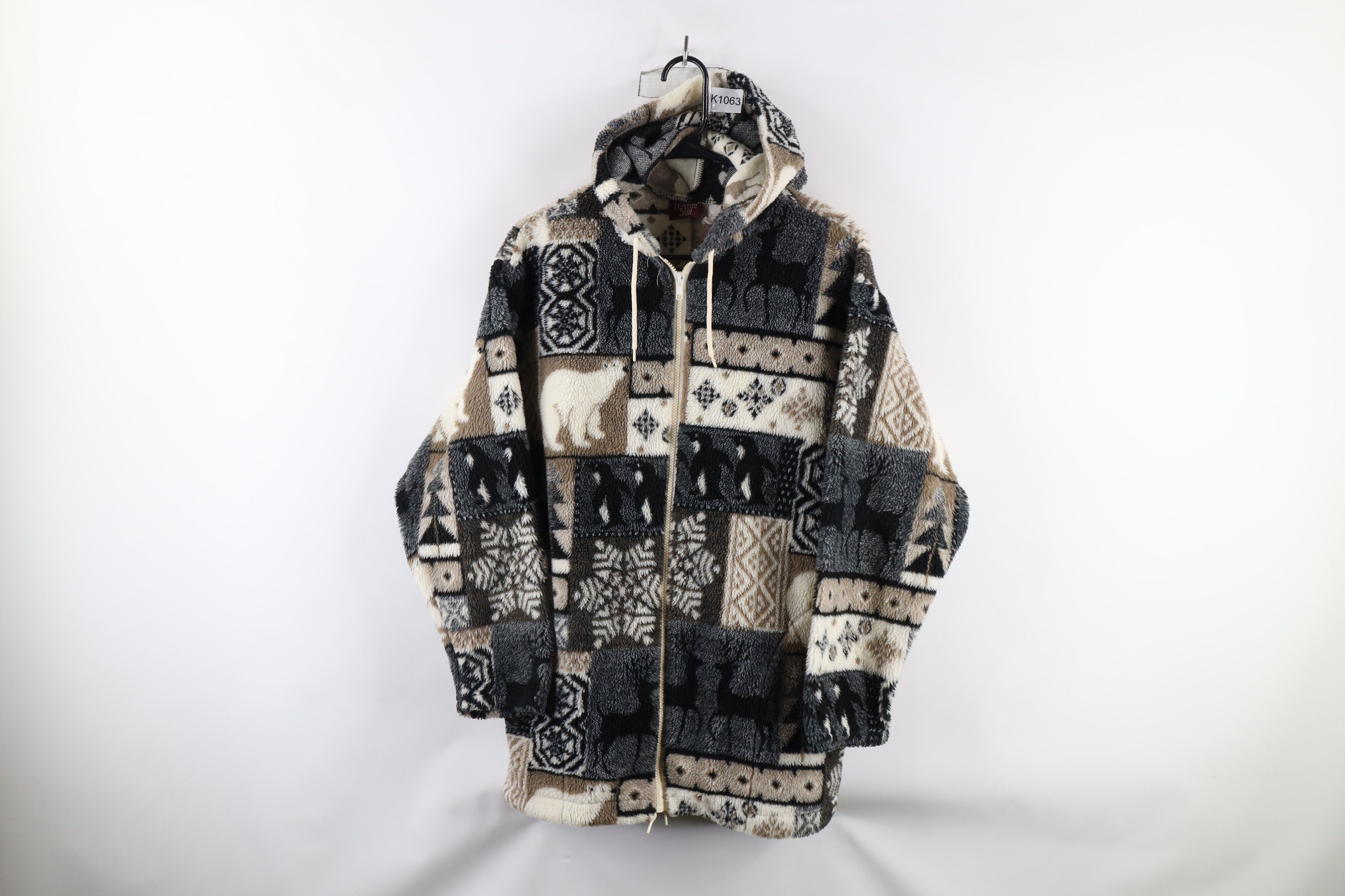Streetwear × Vintage Vintage Orca Whale All Over Print Fleece