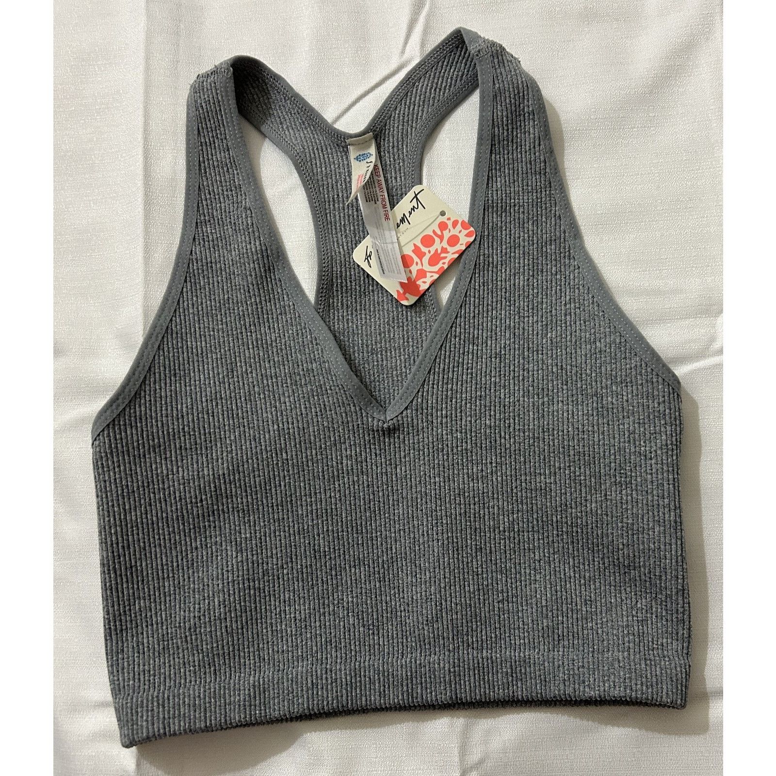 Free People NWT-Women's Free People Movement Crop Tank-Gray Size Small Size S / US 4 / IT 40 - 1 Thumbnail