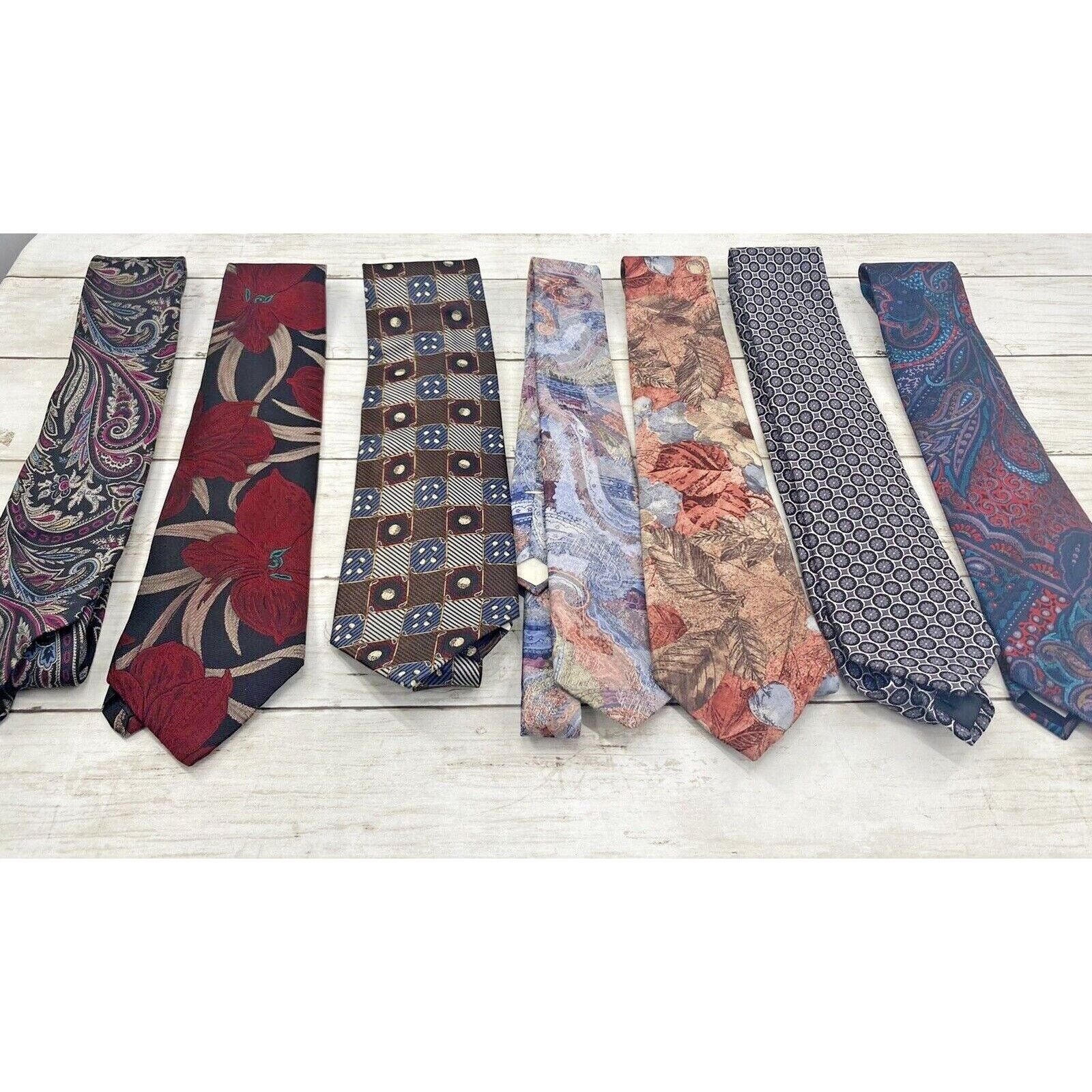 Other Lot of 7 Neck Ties Assorted Lot Allyn St George, Sky Bend, Size ONE SIZE - 2 Thumbnail