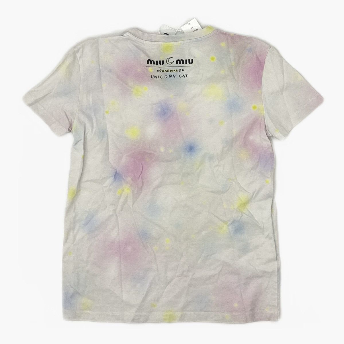 Miu Miu Miu Miu x Eri Wakiyama "Unicorn Cat" tie-dyed cotton t-shirt Size XS / US 0-2 / IT 36-38 - 2 Thumbnail