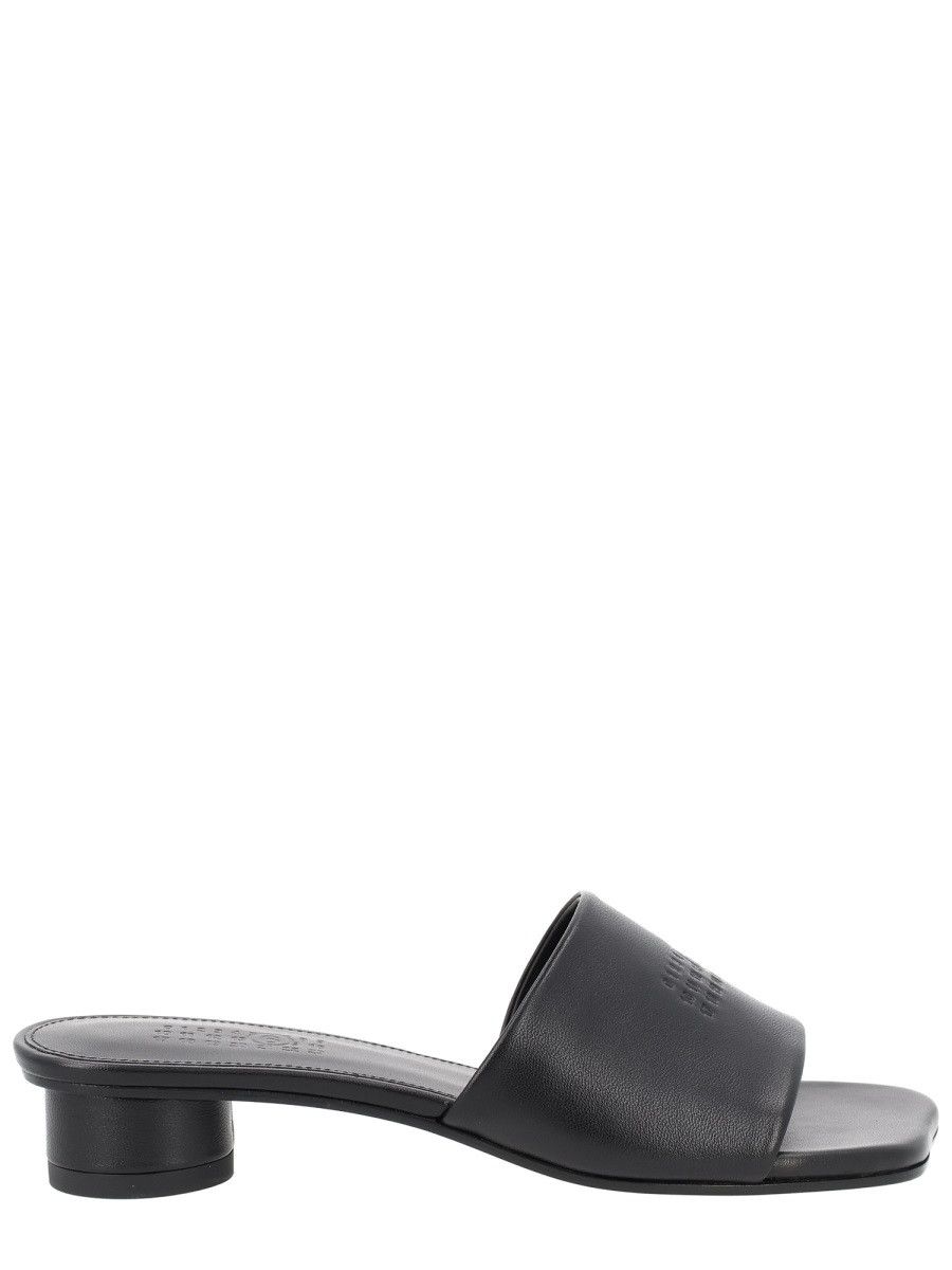 MM6 MM6 SANDAL WITH LOGO - BLACK (IT 40) Size US 10 / IT 40 - 1 Thumbnail