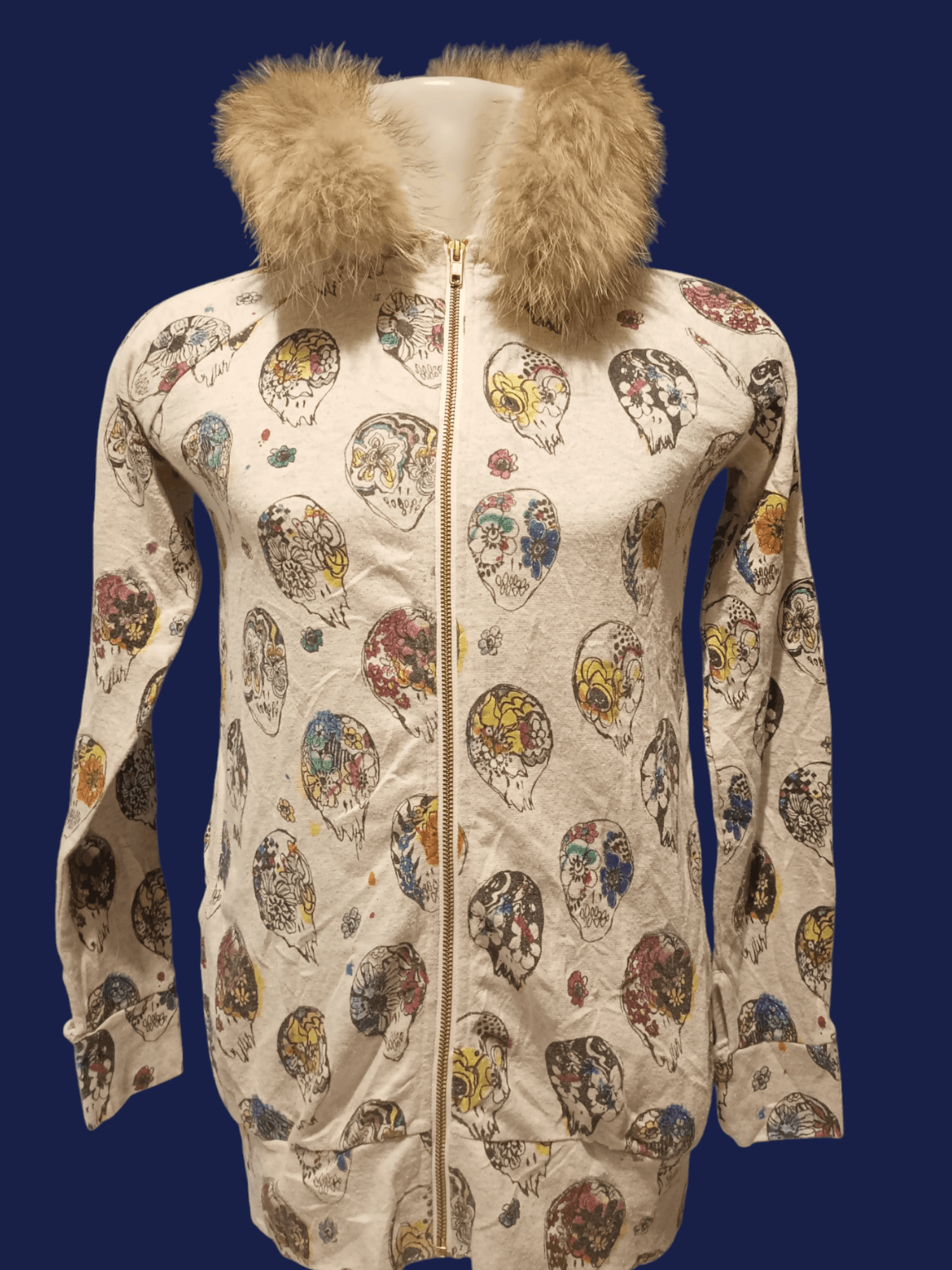 If Six Was Nine × Japanese Brand × Le Grande Bleu (L.G.B.) SCOLAR Skulls Fur Hoodie Size US M / EU 48-50 / 2 - 6 Thumbnail