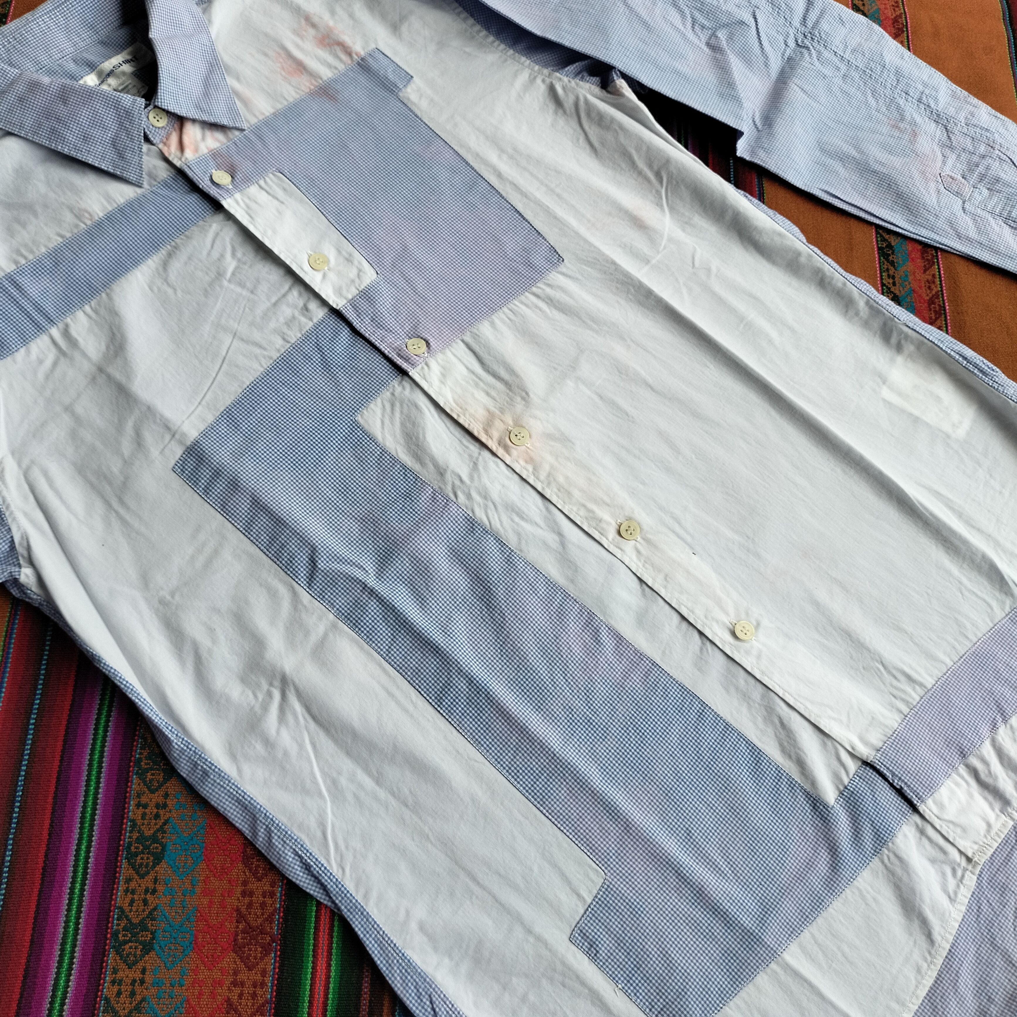 Comme des Garcons SHIRT CdG shirt Catton Panelled gingham Ls shirt Size US L / EU 52-54 / 3 - 16 Thumbnail