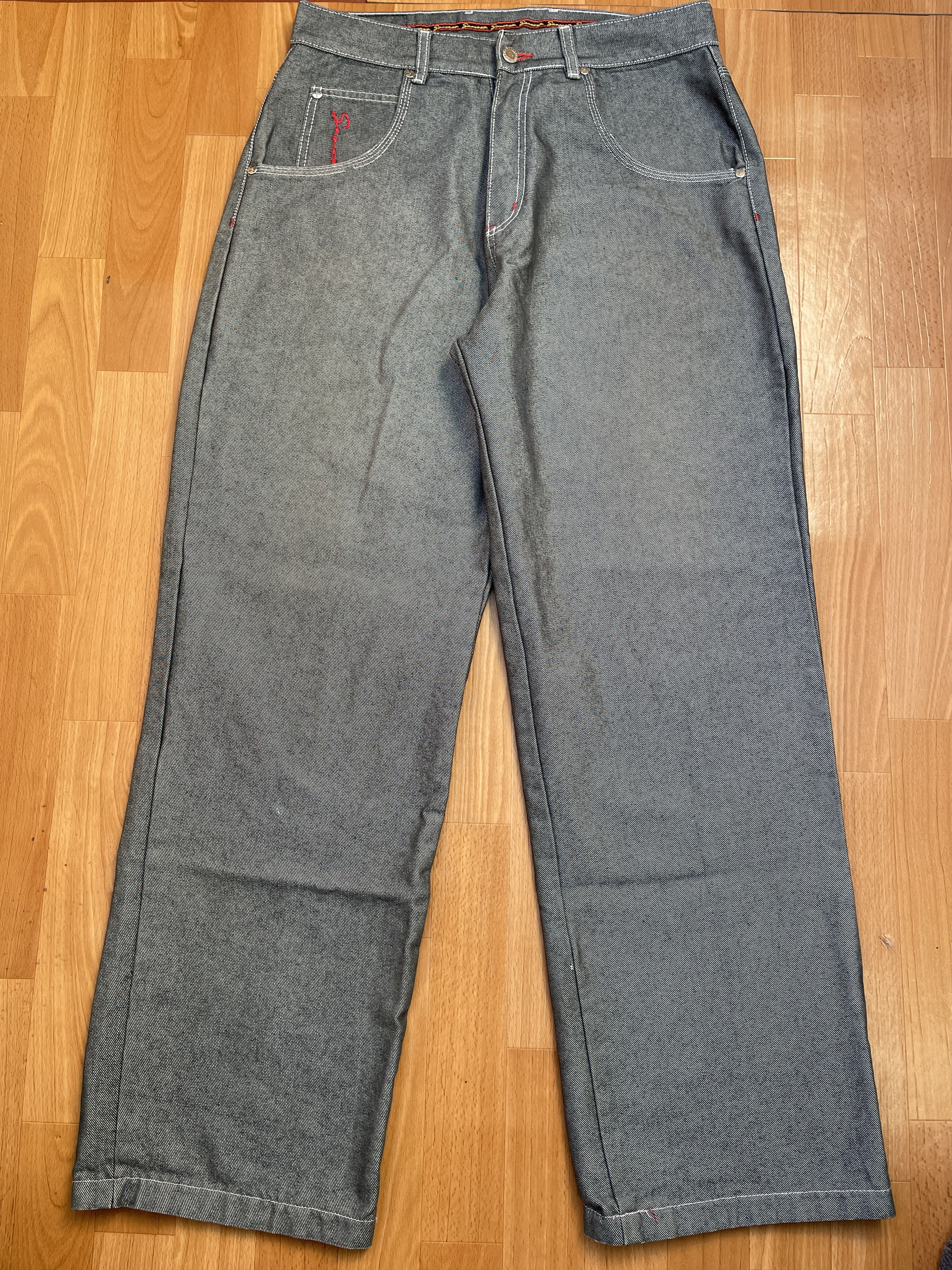 Other Sancezz jeans, shiny, vintage baggy, silver, metallic Y2K 32 Size US 32 / EU 48 - 3 Thumbnail