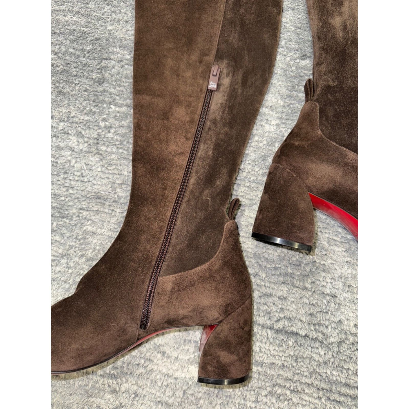 Christian Louboutin Christian Louboutin Jane Botta 55 Cosme Dark Brown Suede Size US 10 / IT 40 - 12 Thumbnail