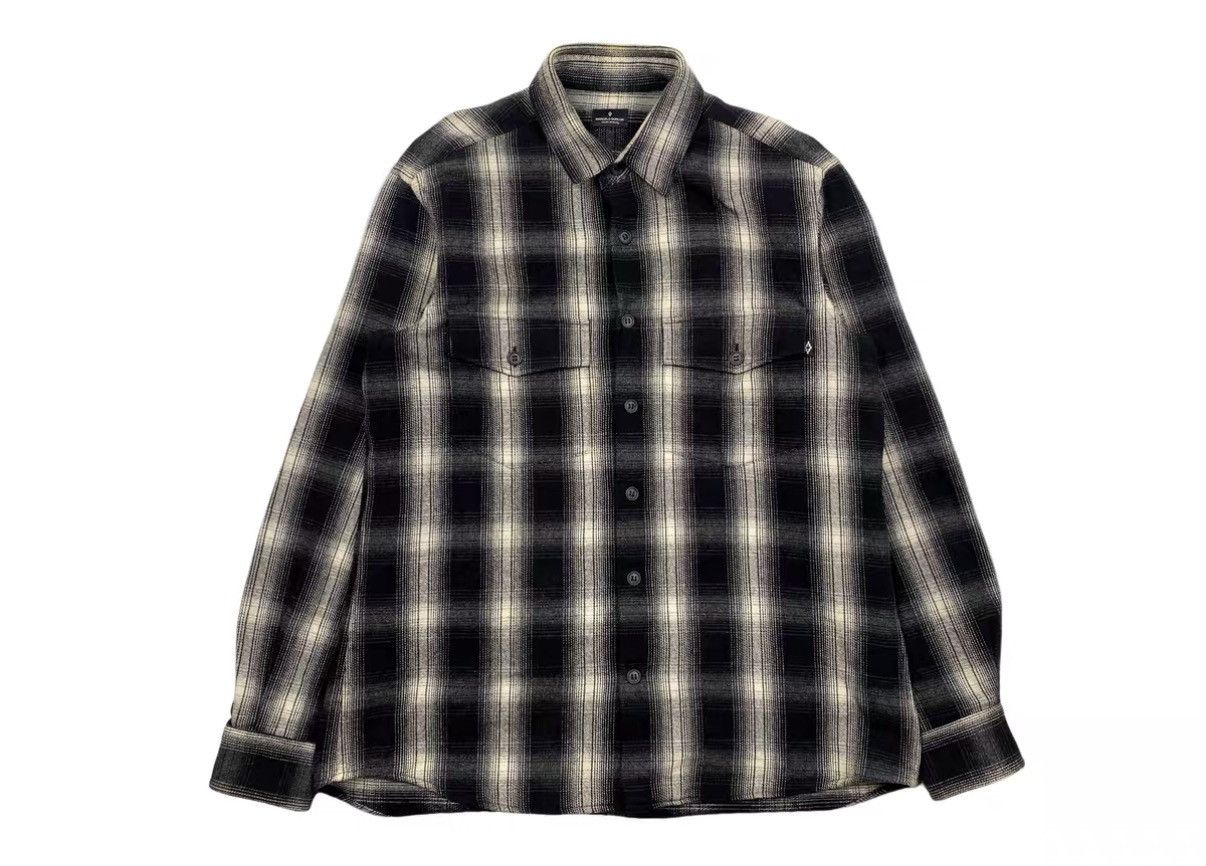 Marcelo Burlon Marcelo Burlon MB Print Black & White Plaid Shirt J31 Size US L / EU 52-54 / 3 - 1 Thumbnail