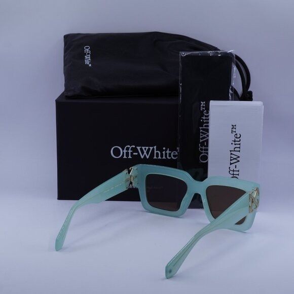 Off-White Off-White OERI14D MYSTIC 5364 Sunglasses Sage Square Frame Size ONE SIZE - 10 Thumbnail