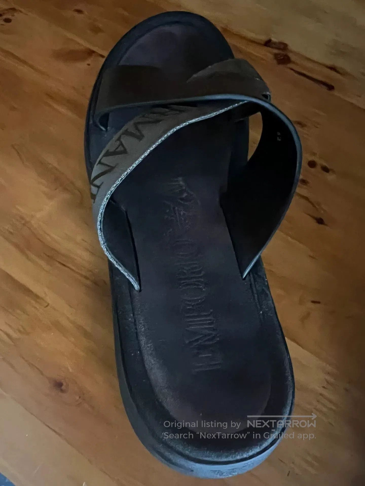 Emporio Armani Emporio Armani Leather Slippers. Size US 9 / EU 42 - 6 Thumbnail
