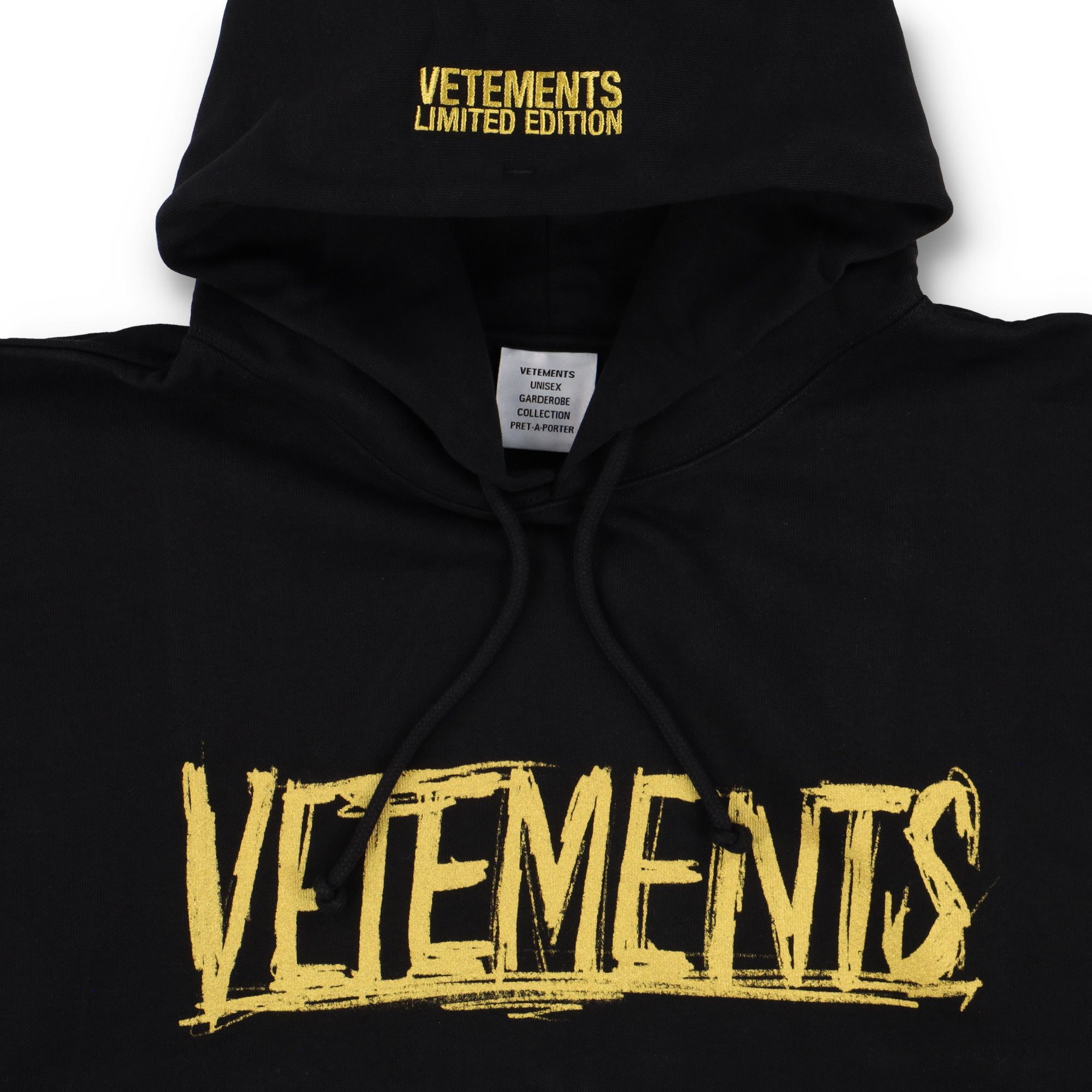 Vetements Black and Yellow World Tour Logo Oversized Hoodie Size US M / EU 48-50 / 2 - 5 Thumbnail