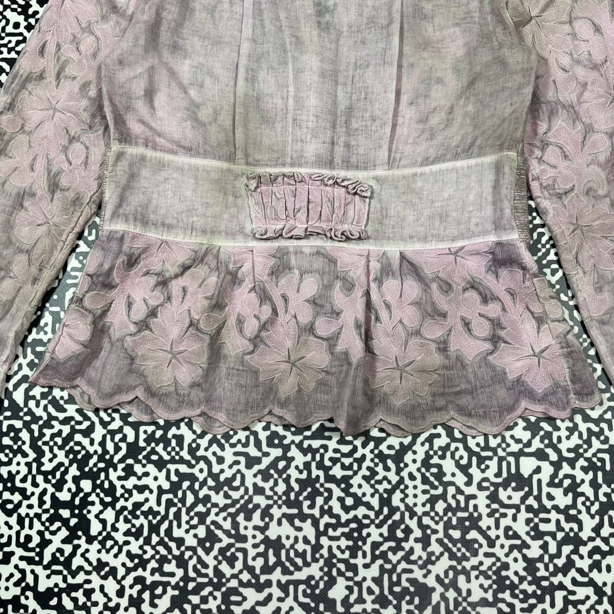 Elisa Cavaletti Vintage Y2K Elisa Cavaletti Silk Linen Luxury Floral Blazer Size M / US 6-8 / IT 42-44 - 16 Thumbnail