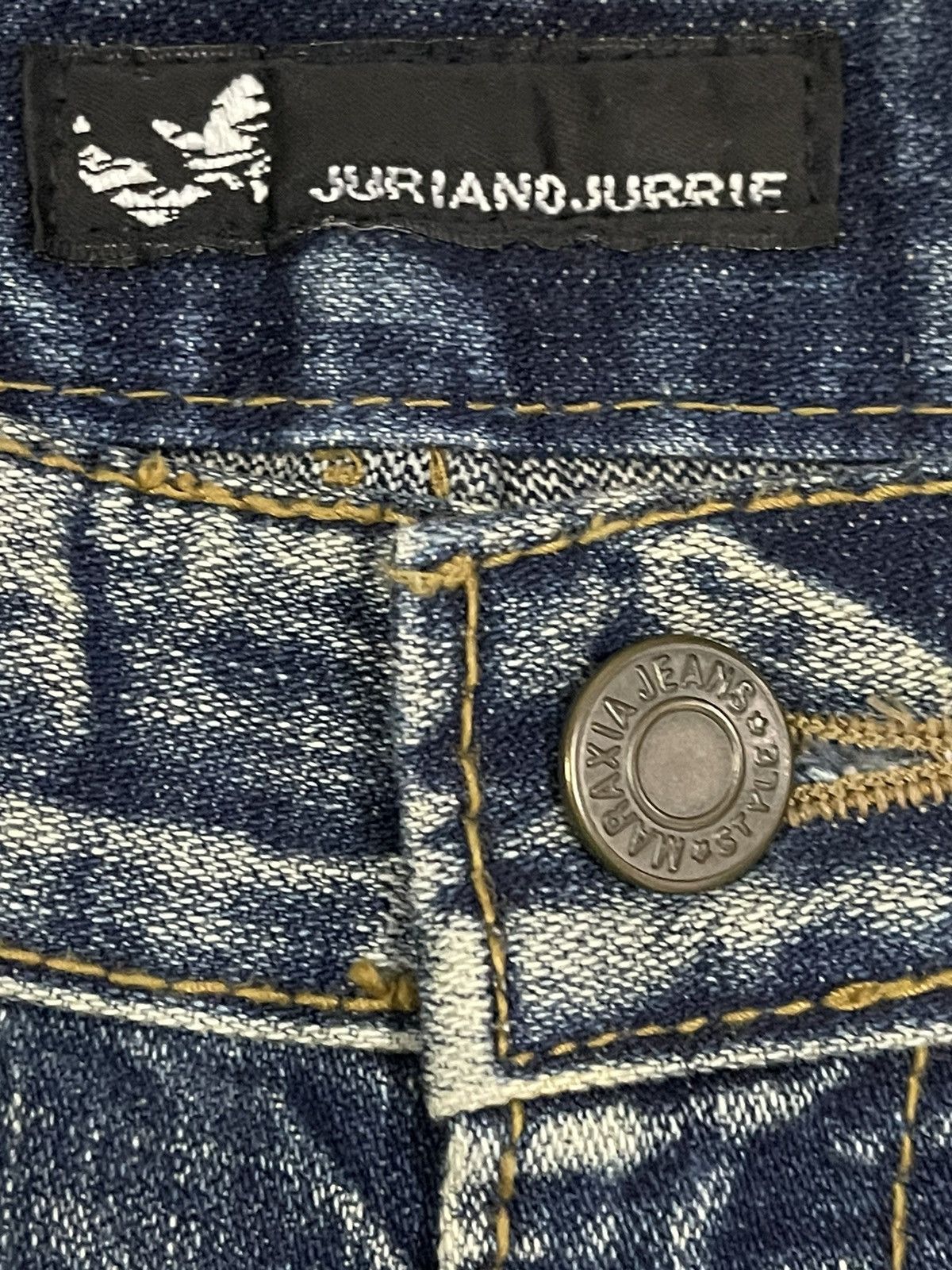 14th Addiction Vintage Japanese Brand Blue Wash Distressed Flare Jeans Size US 30 / EU 46 - 7 Thumbnail
