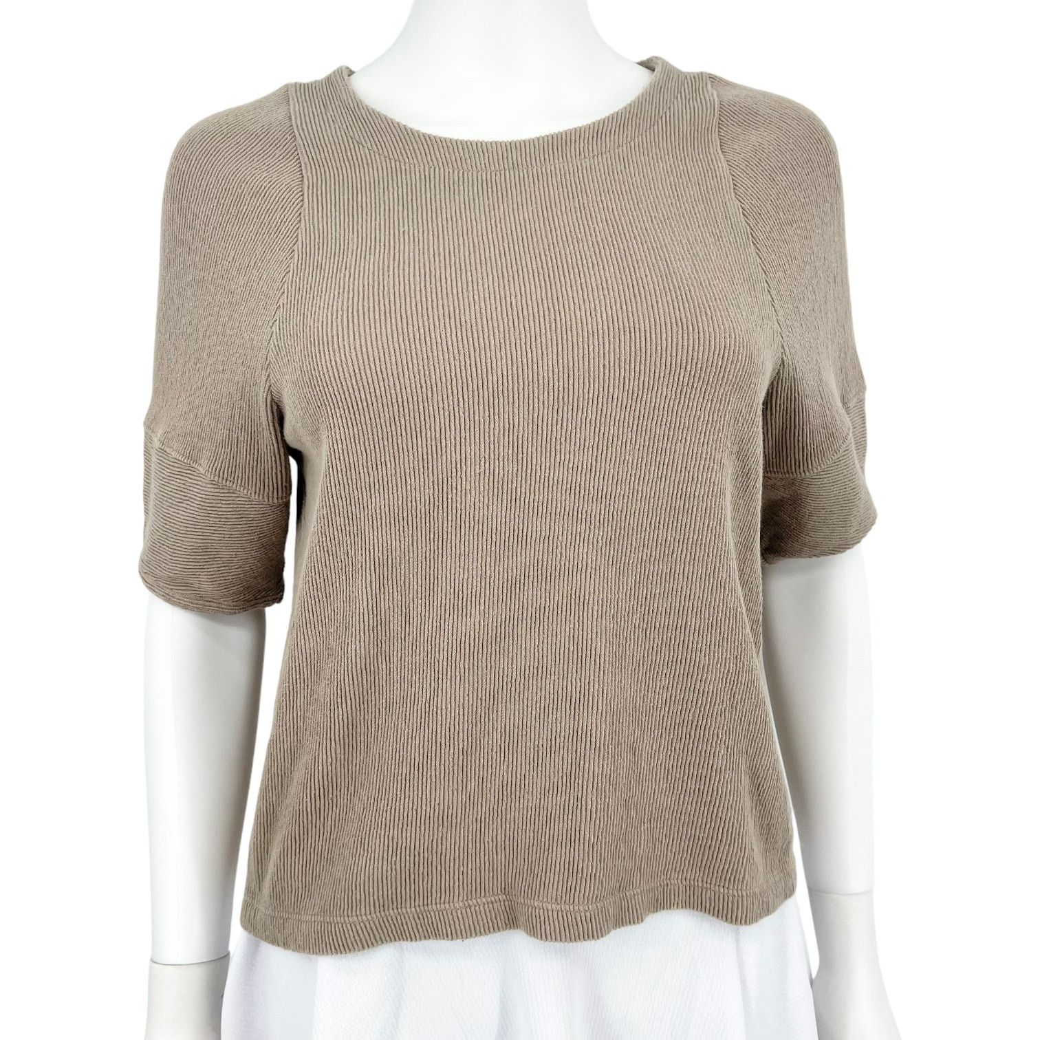 Madewell Madewell Womens XXS Ottoman Jacquard Button-Back Top Brown Size XXS / US 00 / IT 34 - 5 Thumbnail